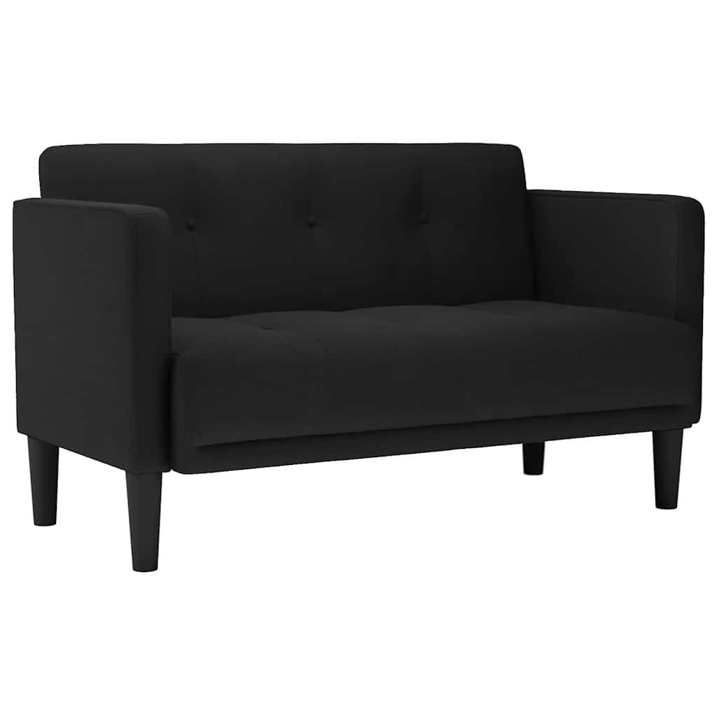 vidaXL Sofa Zweisitzer-Sofa Schwarz 111 cm günstig online kaufen