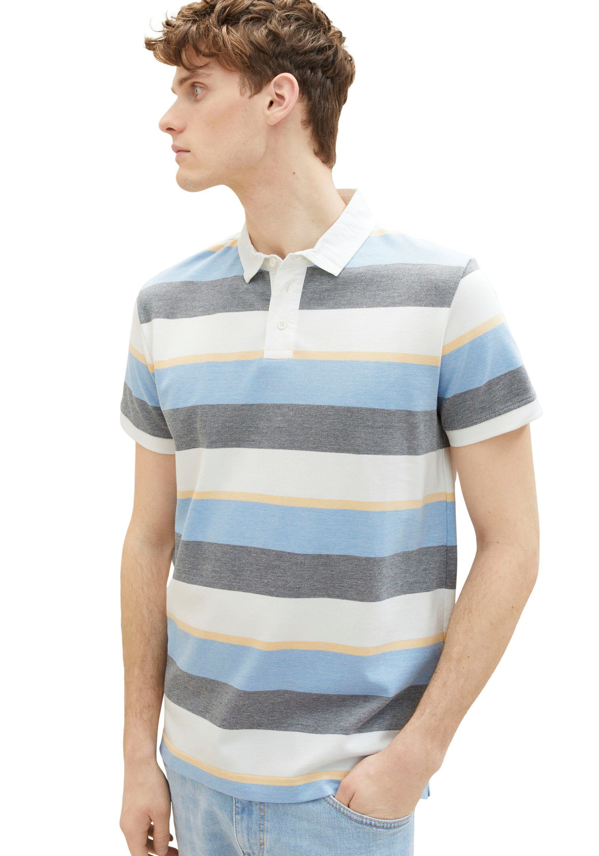 TOM TAILOR multicolor T-Shirt blue stripe big