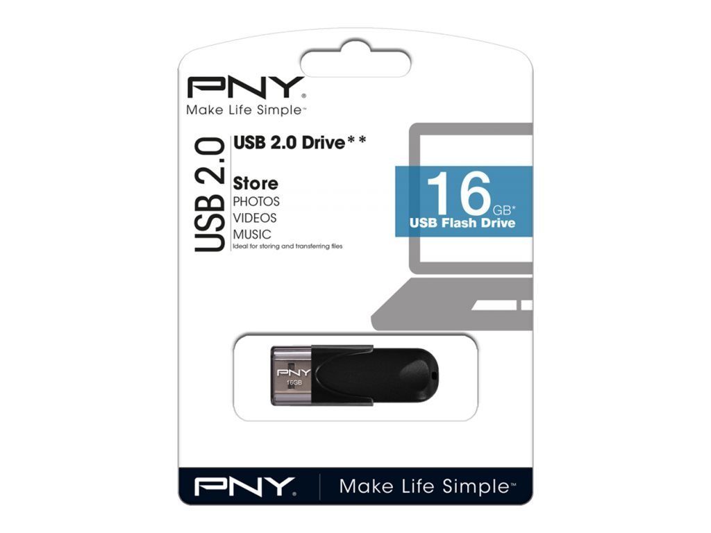 PNY PNY USB-Stick Attaché 4 2.0 16GB lesen 25MB/S schreiben 8MB/S USB-Stick