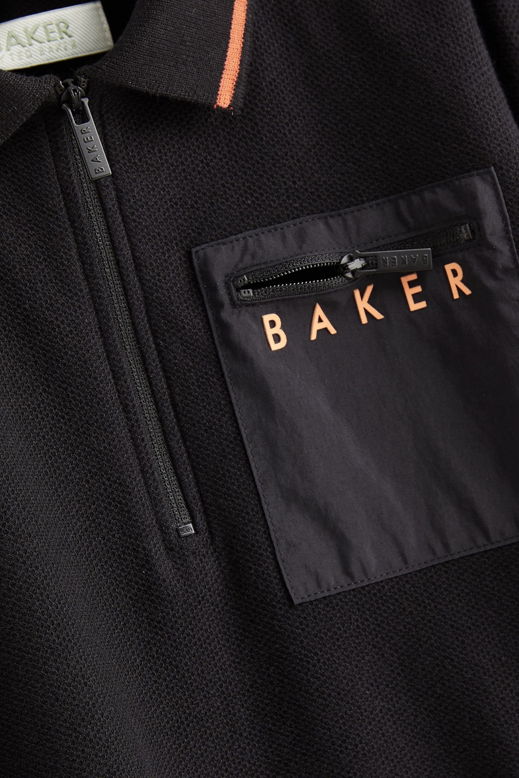 Poloshirt by Ted Baker Reißverschluss Baker mit (1-tlg) Baker by Poloshirt Baker Ted