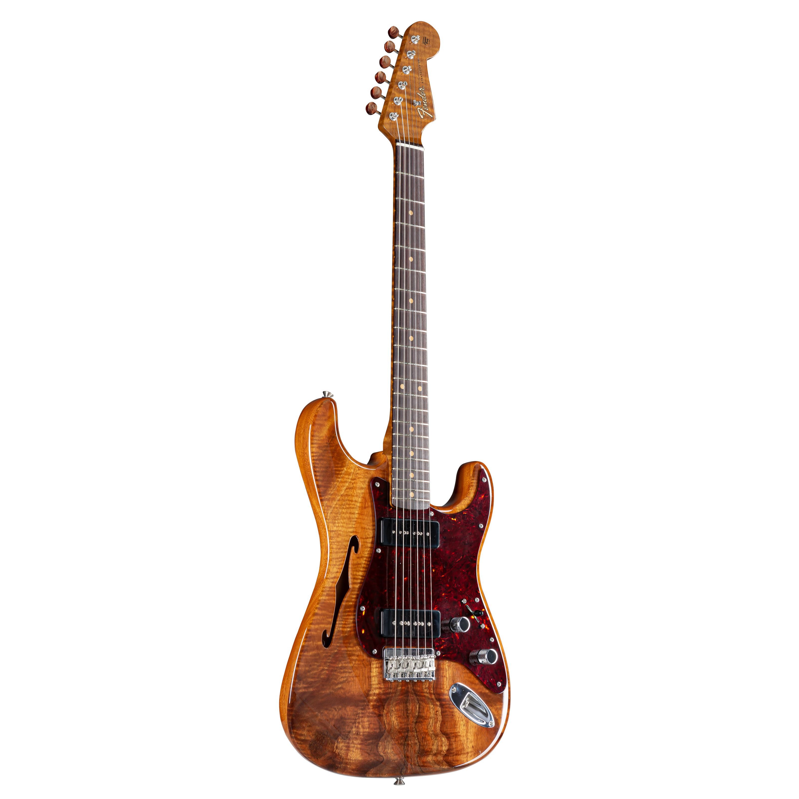 Fender E-Gitarre, Artisan Koa Dual P90 Stratocaster Aged Natural - Custom E-Gitarre