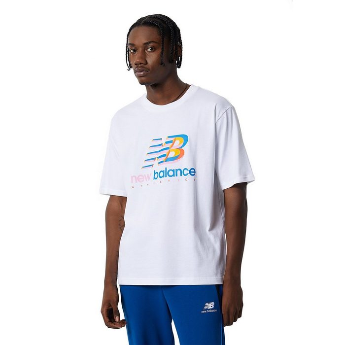 New Balance T-Shirt New Balance Herren T-Shirt AT AMP LOGO TEE MT21503 WT Weiß