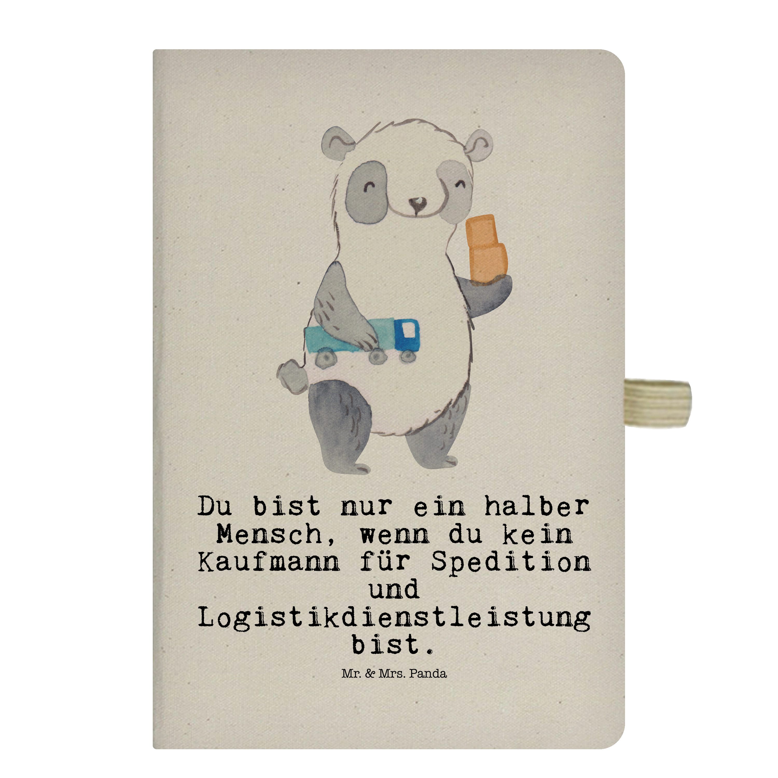 Mr. & Mrs. Panda Notizbuch Kaufmann für Spedition und Logistikdienstleistung mit Herz - Transpar Mr. & Mrs. Panda