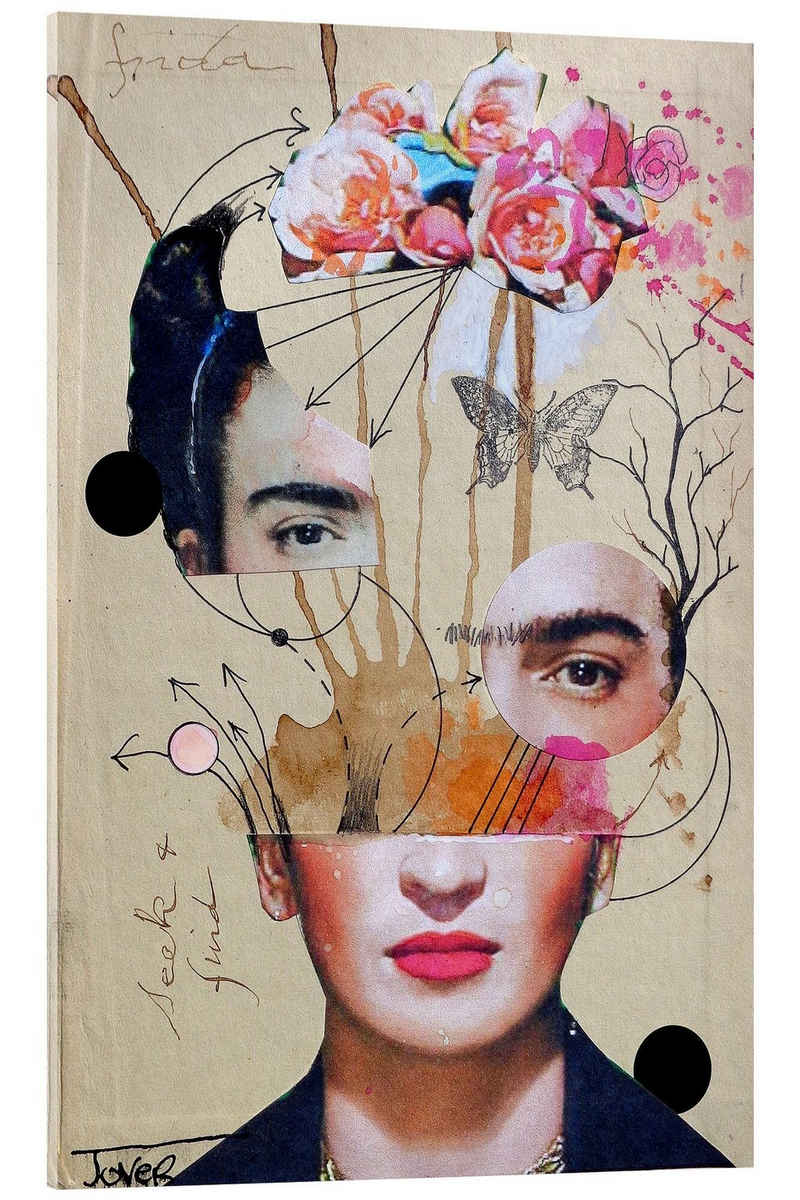 Posterlounge Acrylglasbild Loui Jover, Frida Kahlo für Anfänger, Wohnzimmer Modern Illustration