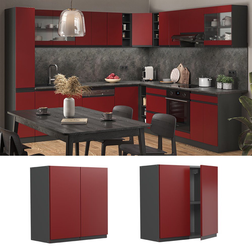 Vicco Hängeschrank R-Line, Rot/Anthrazit, 60 cm günstig online kaufen