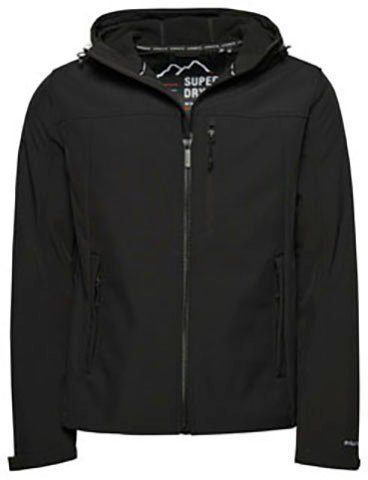 Outdoorjacke Superdry HOODED SOFT Black SHELL JACKET