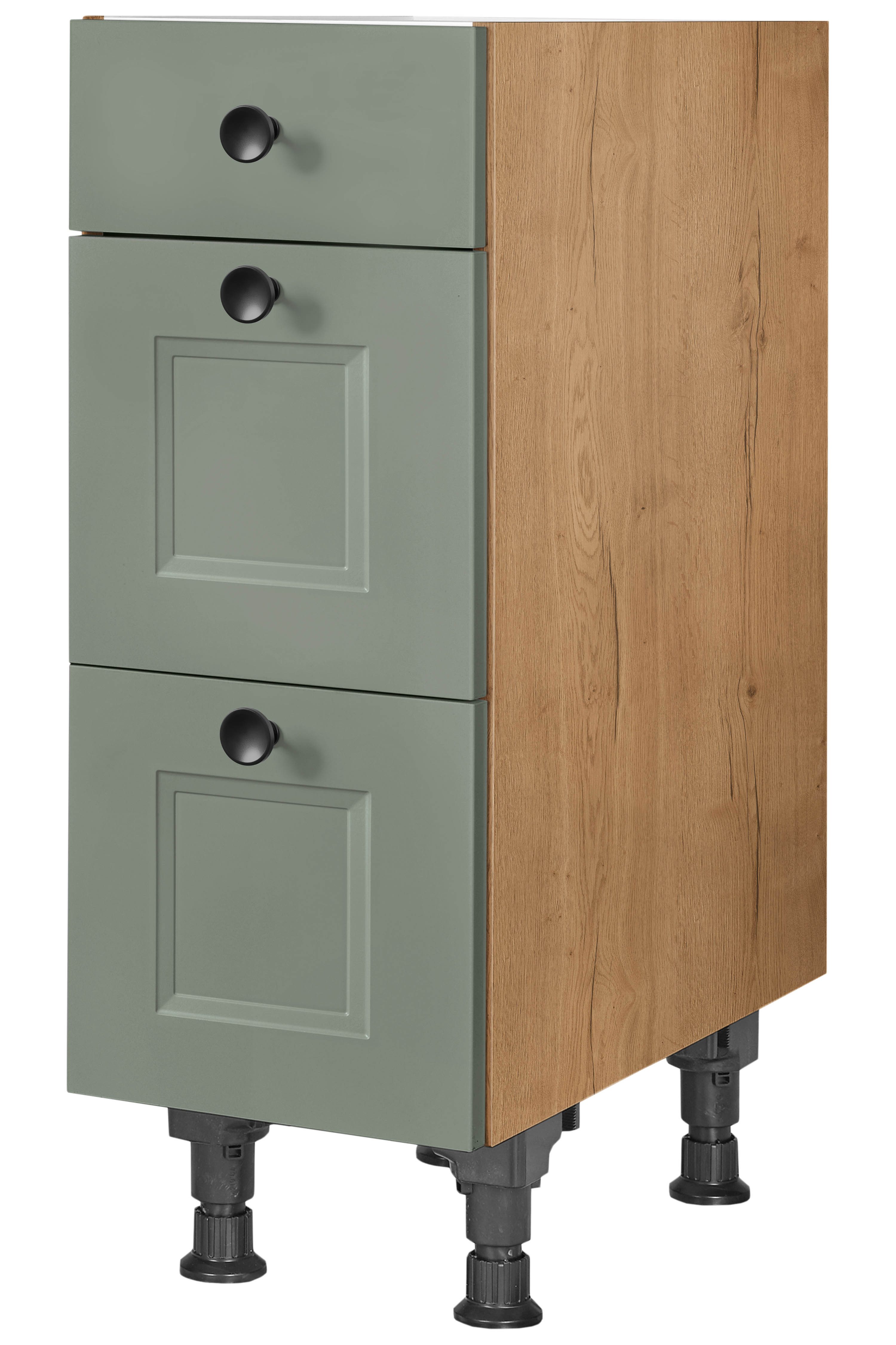 nobilia® Unterschrank "Cascada", vormontiert, mit höhenverstellbaren Sockelfüßen, in den Breiten 30, 45, 60 und 90 cm, mit Schubkasten und Auszügen