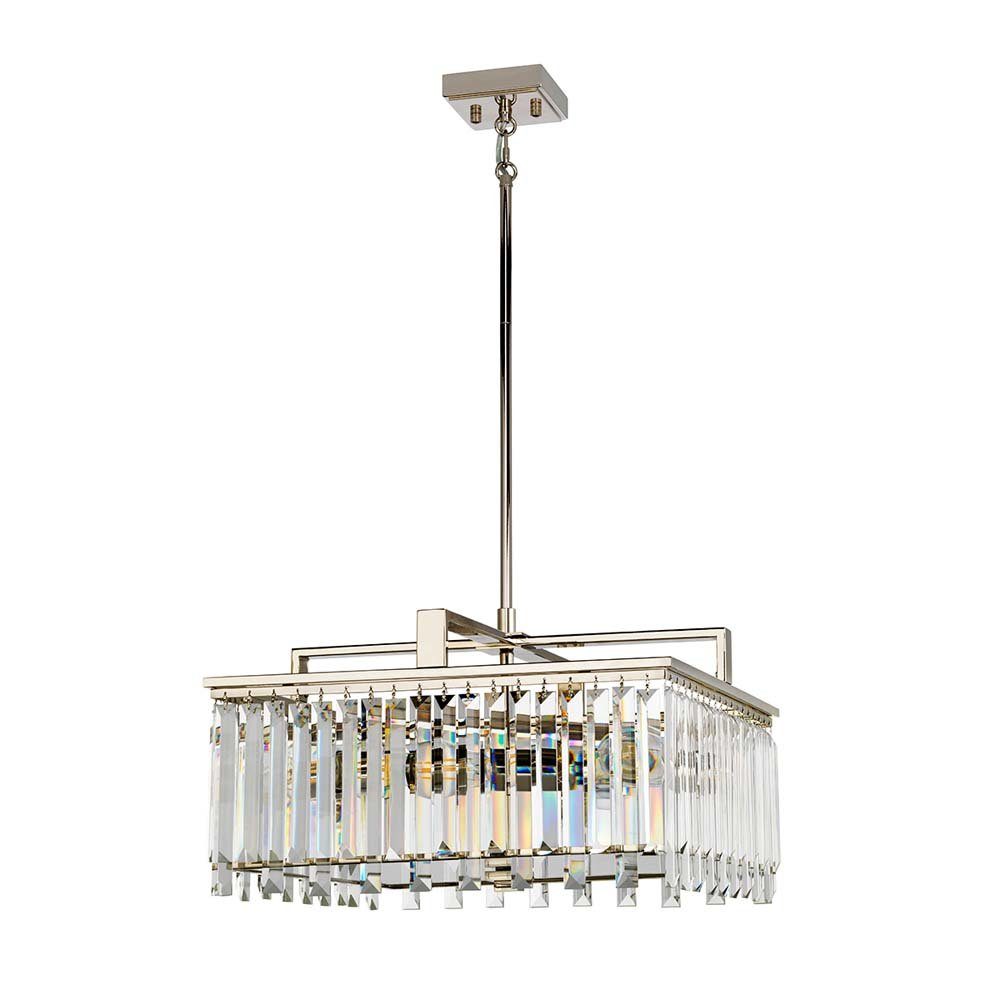 Elstead LIGHTING Hängeleuchte, Leuchtmittel nicht inklusive, Pendellampe Deckenleuchte Hängelampe K5 Glaskristalle D 47 cm