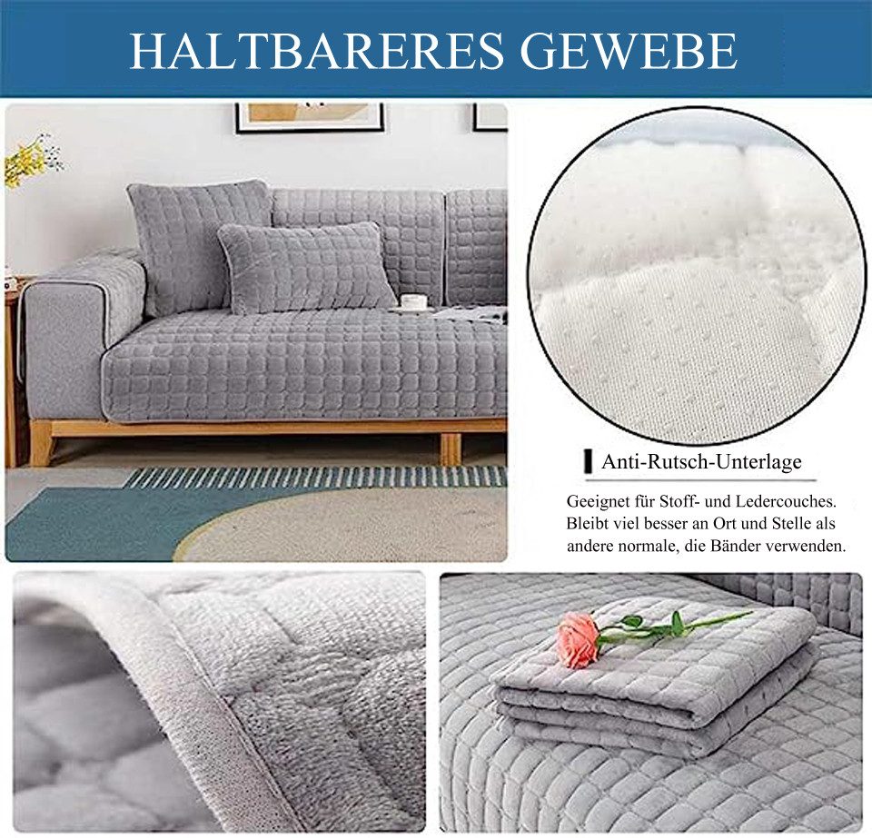 Minicloss Sofaschoner Sofabezug 1 2 3 4 Sitzer Sofaschoner rutschfest L Form Sofaüberwurf, Couch Bezug Ecksofa, Sofa Überzug Couchbezug U Form
