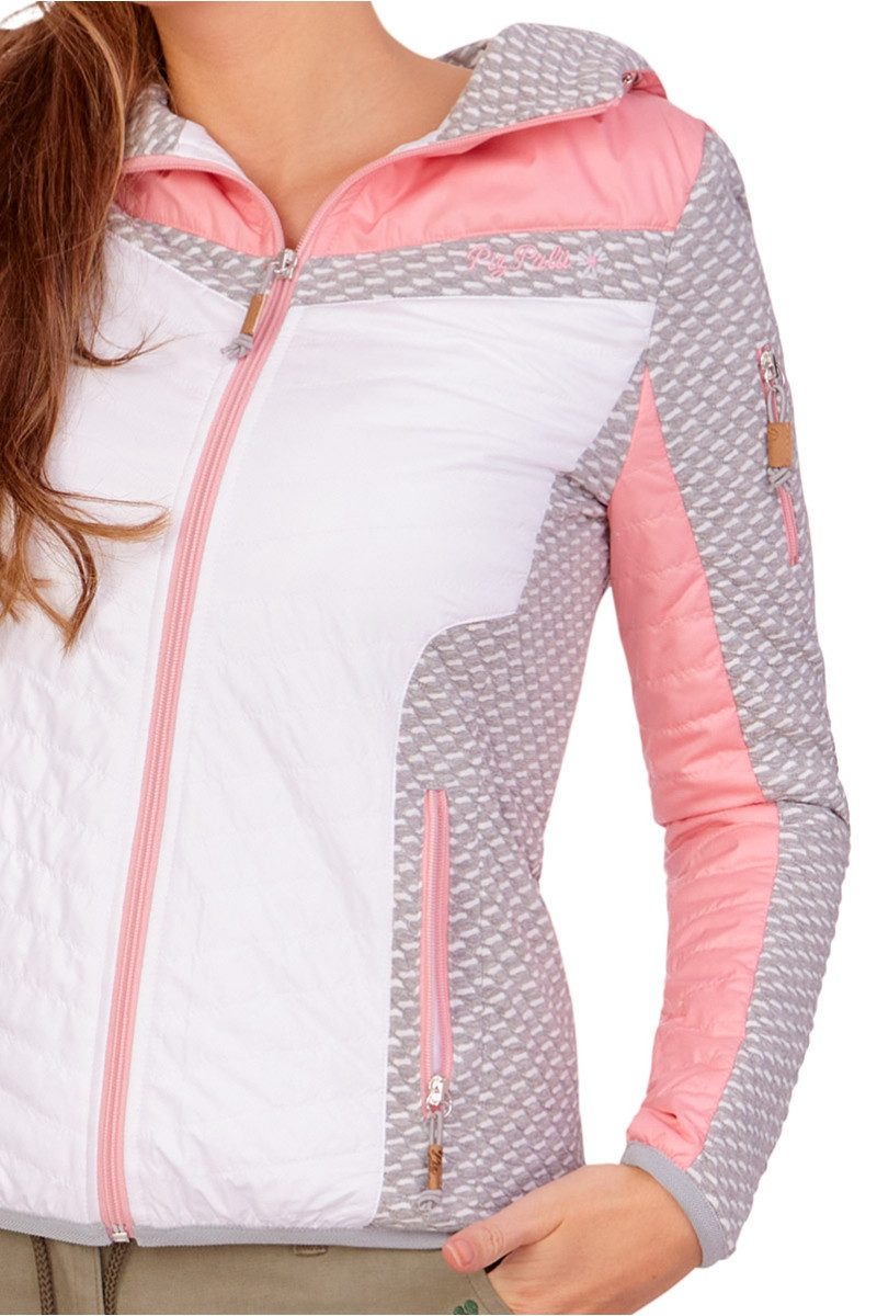 Piz Palü Outdoorjacke Outdoorjacke Damen - EITTING - grau/rosa/weiß