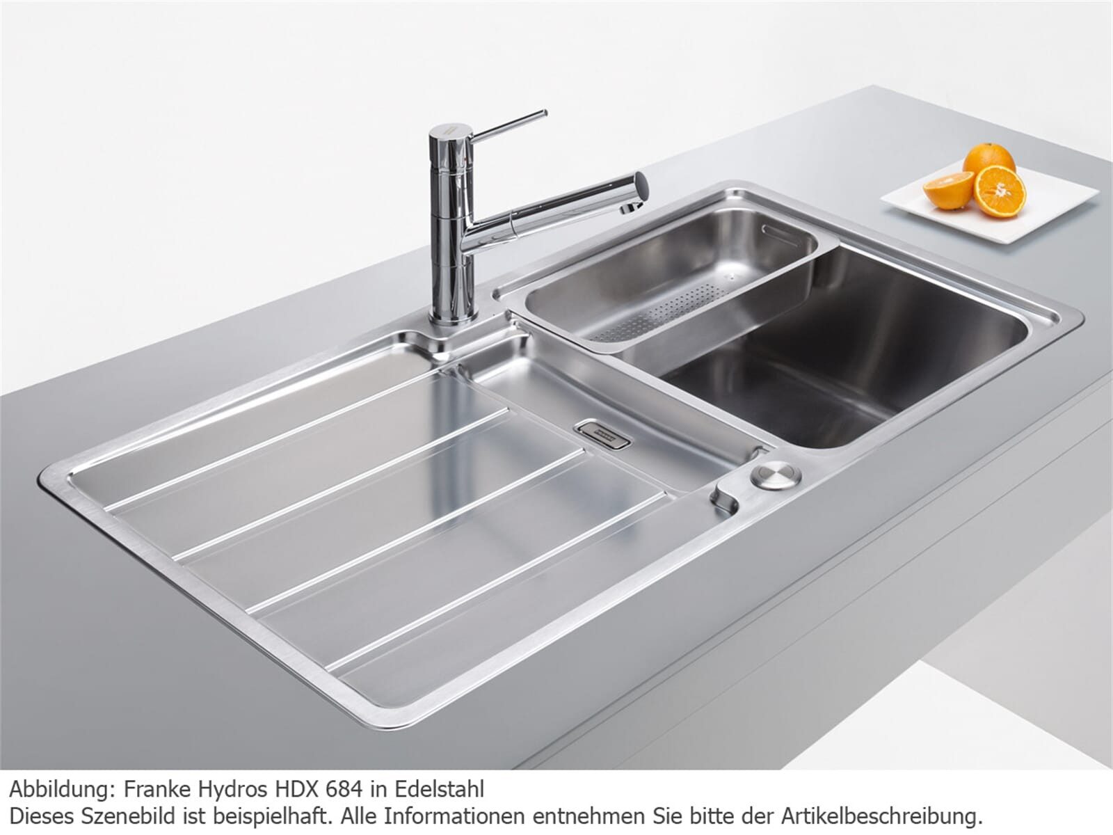 FRANKE Edelstahlspüle, rechteckig, 90/51 cm, (1 St)