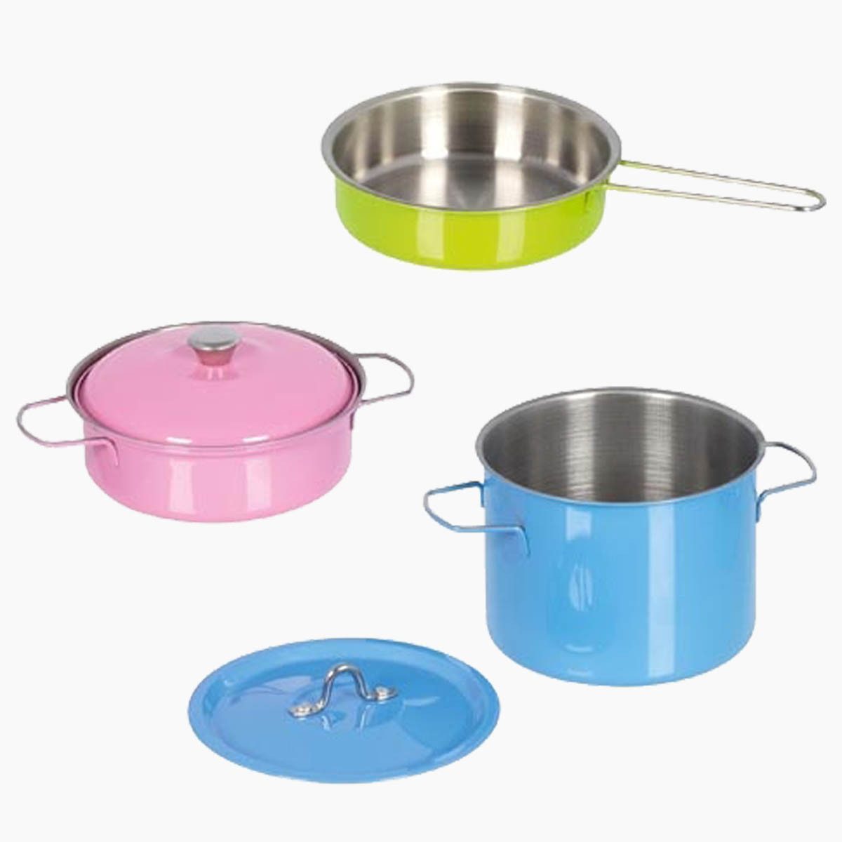 goki Kinder-Küchenset Kochset, farbenfroh, (packung, 9-tlg., koch set), Kreativer Spielspaß für kleine Küchenchefs