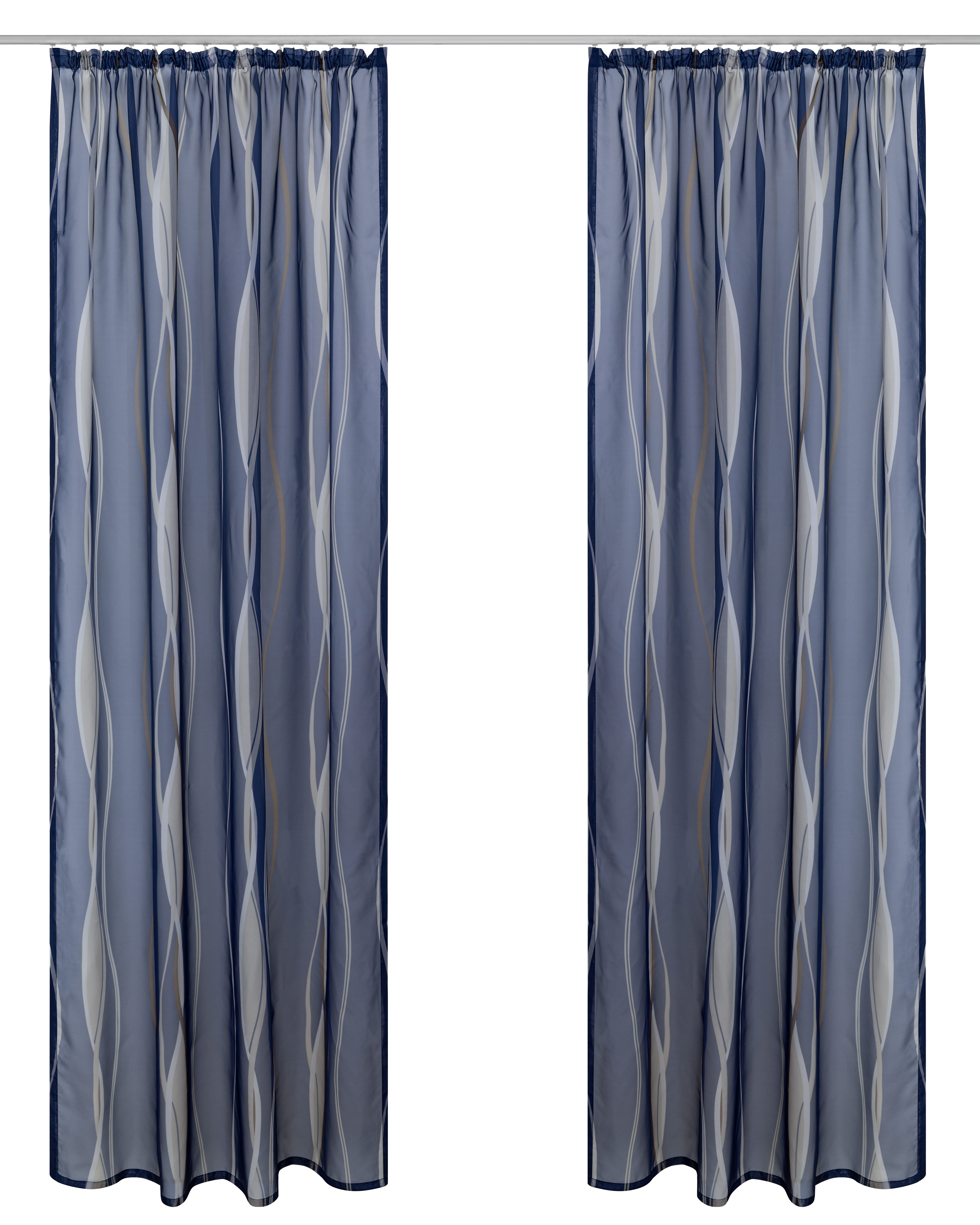 OTTO home Gardine Dimona (2 St), Kräuselband, transparent, Voile, 2er-Set, transparent, Voile, Polyester