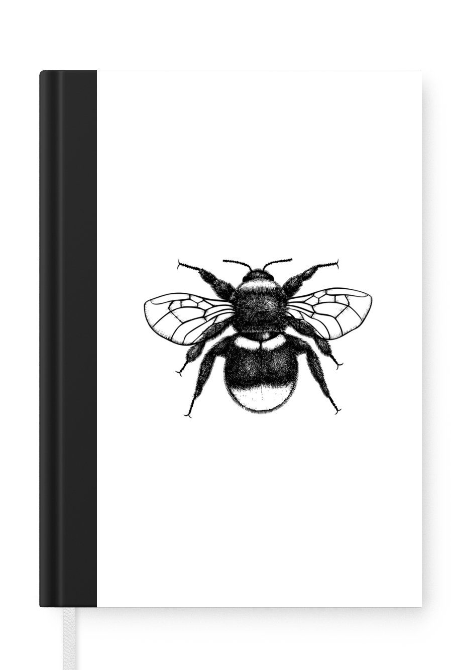 MuchoWow Notizbuch Hummel - Botanisch Notizheft, 98 - Tagebuch, Retro Journal, Insekten, Merkzettel, Seiten, Haushaltsbuch - A5