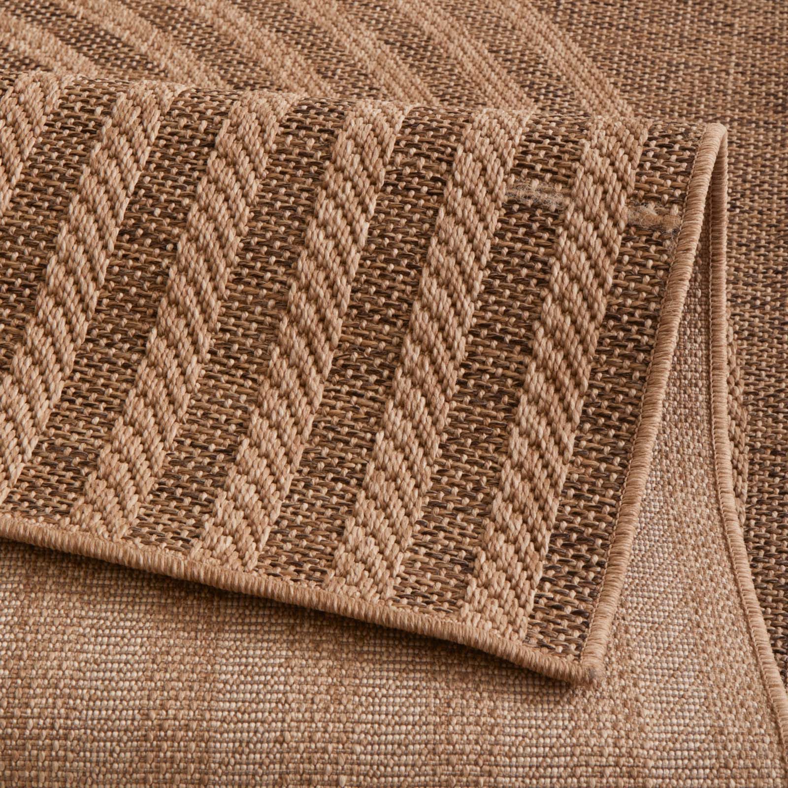 TaraCarpet Teppich TaraCarpet Borneo Talco Outdoor Teppich – Wetterfester Indoor & Outdoo, rechteckig, Höhe: 6 mm, Küche Wohnzimmer Terrasse Garten Balkon beige – Bild 5 von 5
