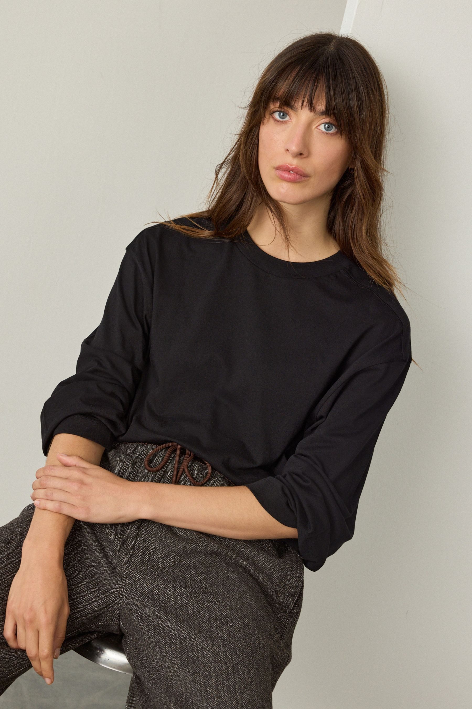Next Langarmshirt Relaxed Fit Langarmshirt mit Rundhalsausschnitt (1-tlg)