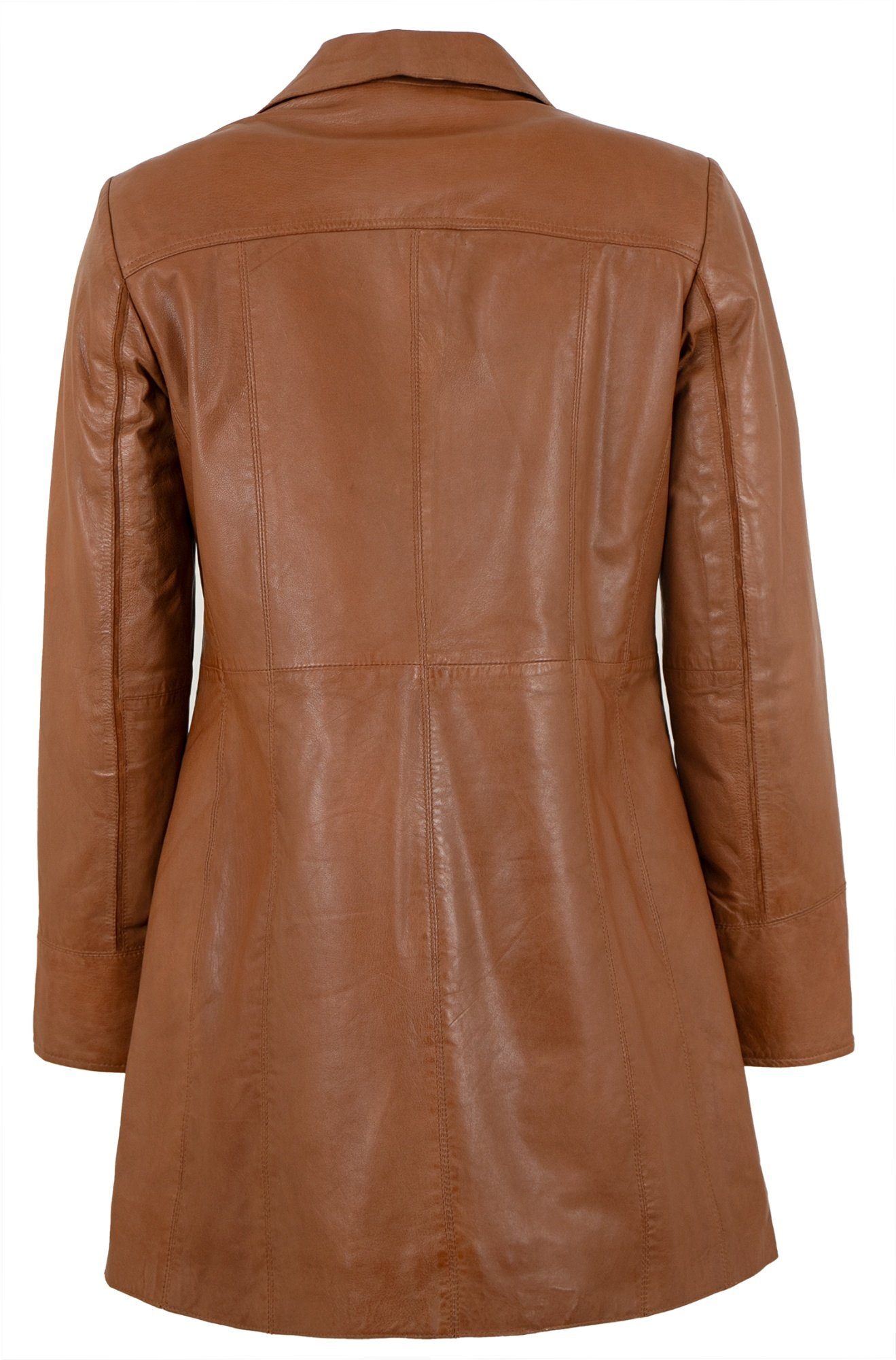 MADDOX Maddox cognac Übergangsmantel Lammnappa - Ledermantel Echtleder Sonja-20 Damen Lederjacke