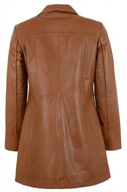 Maddox Lederjacke Sonja-20 MADDOX - Damen Echtleder Ledermantel Übergangsmantel Lammnappa cognac