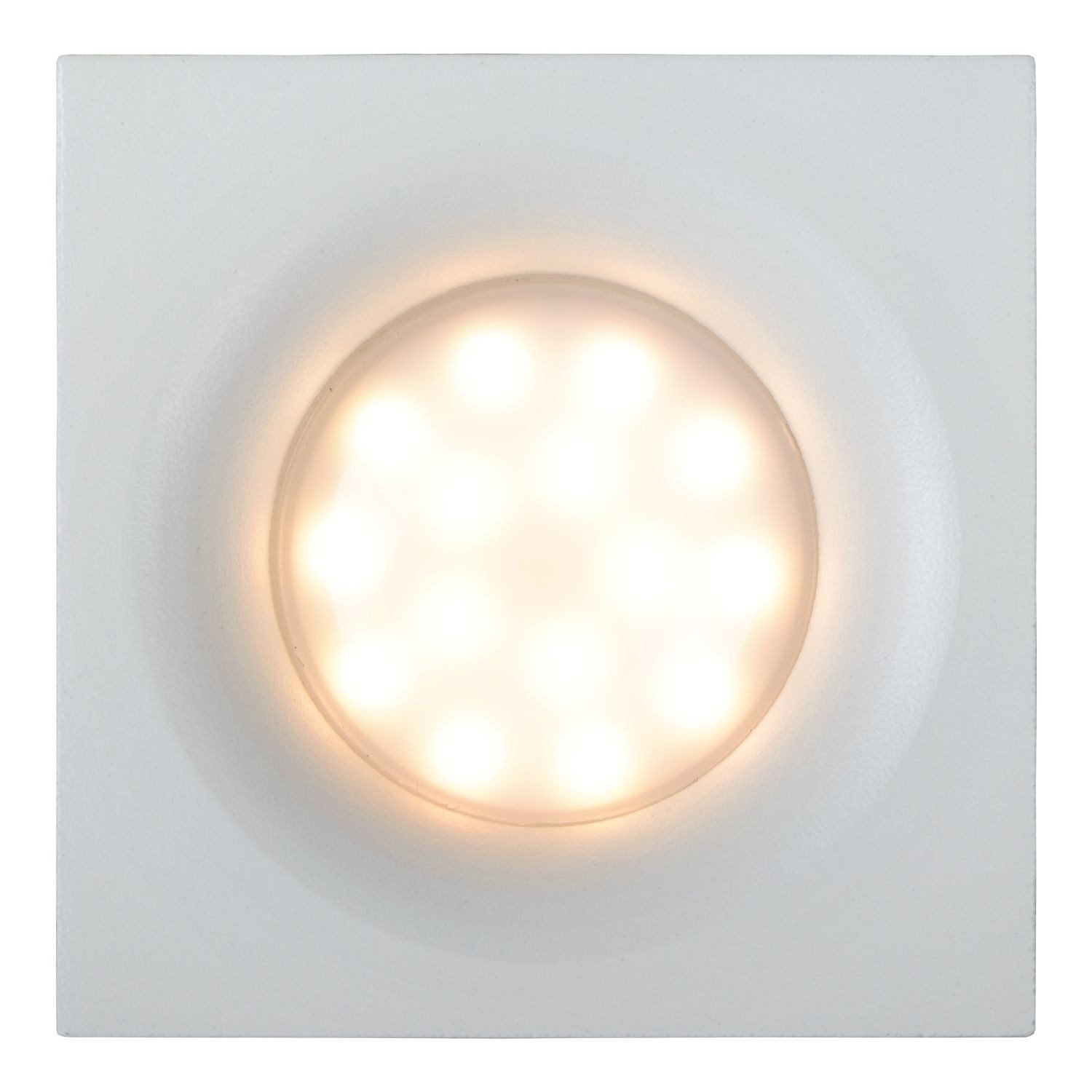 Licht-Erlebnisse Einbauleuchte AVOLA, ohne Leuchtmittel, Aluminium GU10 IP44 8,5 cm breit Weiß eckig Modern