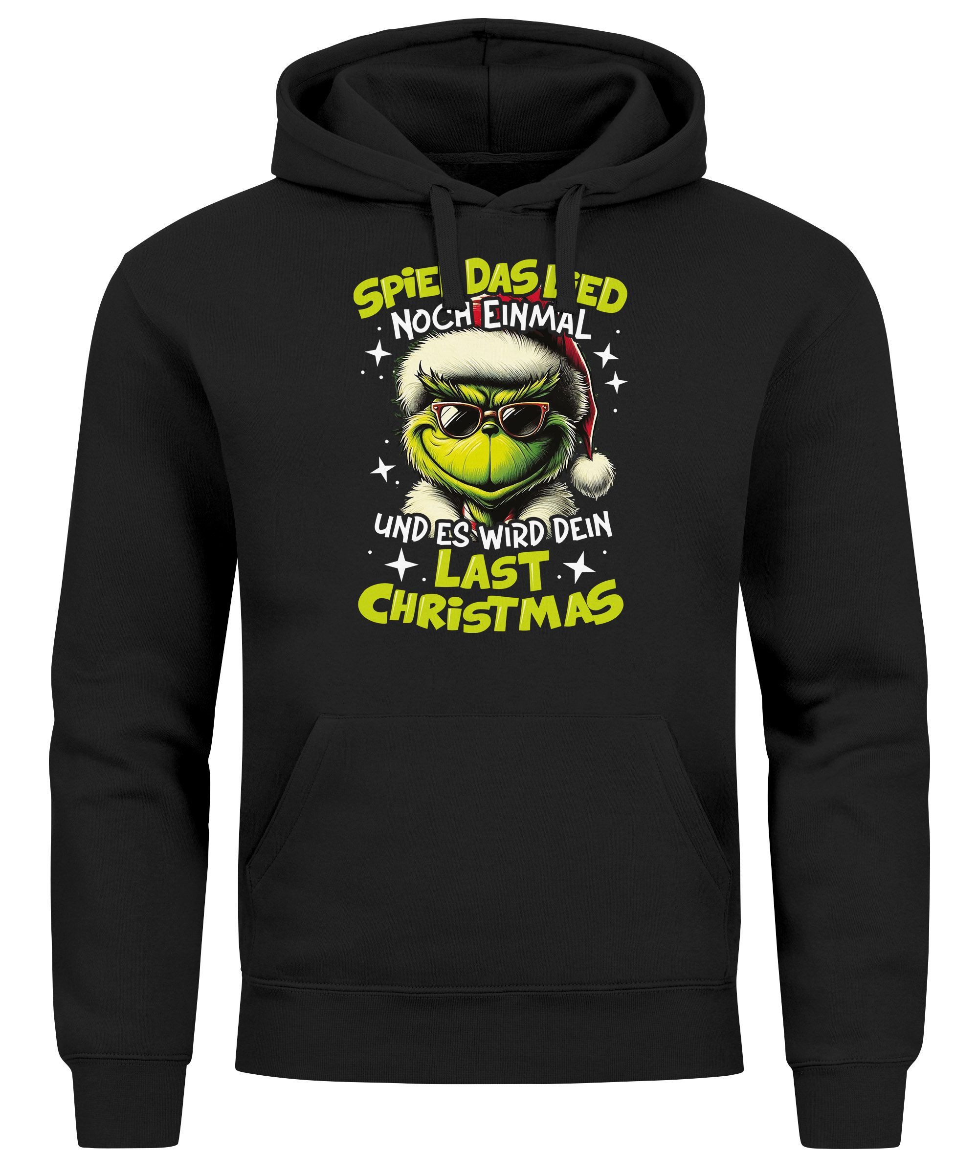 MoonWorks Hoodie Hoodie Herren Weihnachten Last Christmas Grinch Spruch Lus günstig online kaufen