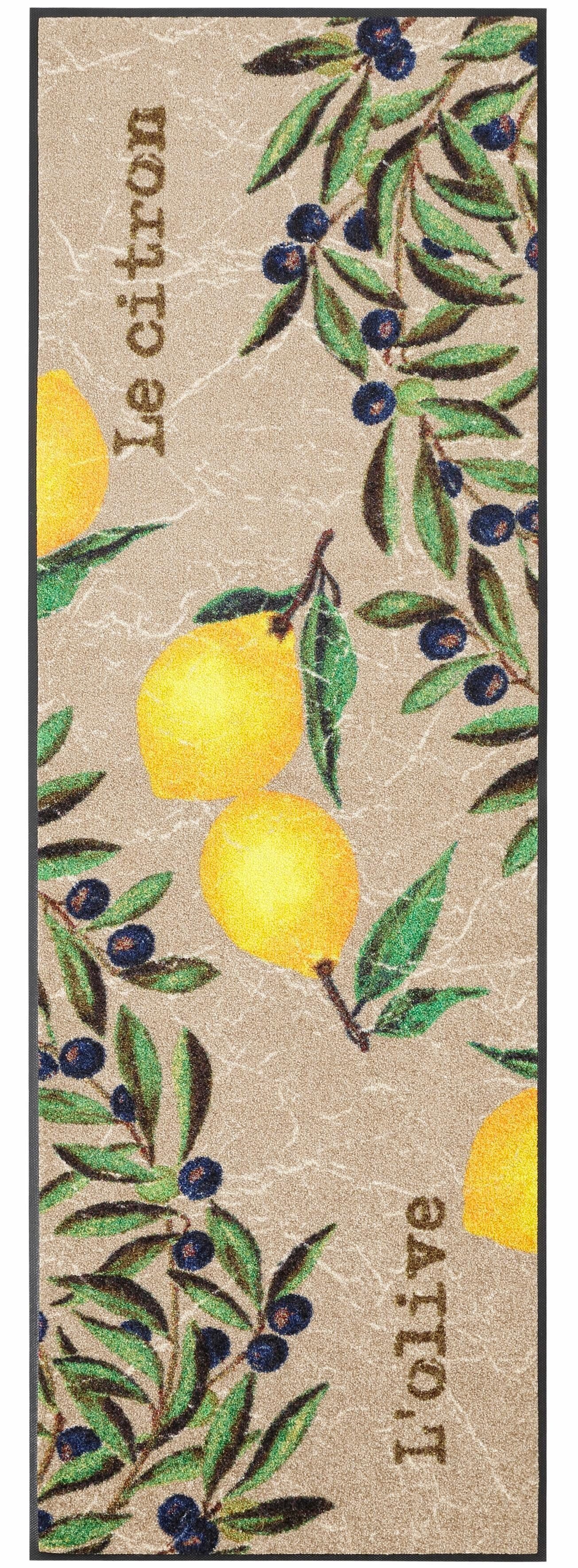 wash+dry by Kleen-Tex Küchenläufer Le Citron, rechteckig, Höhe: 7 mm, Teppi günstig online kaufen