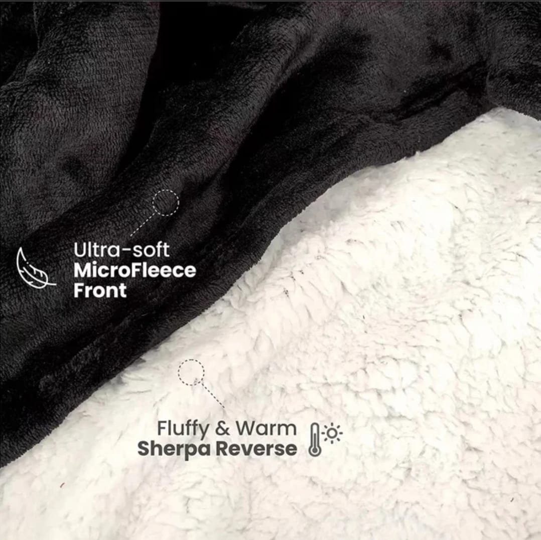 fashionshowcase Hoodie Kuscheliger Fleece Decken Hoodie für Damen & Herren Einheitsgröße bis 3XL, weich, wärmend