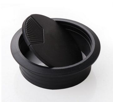 BAYLI Isolierband 4er Set Kabeldurchführung Schreibtisch 80mm - Farbe [schwarz] - Kabeld
