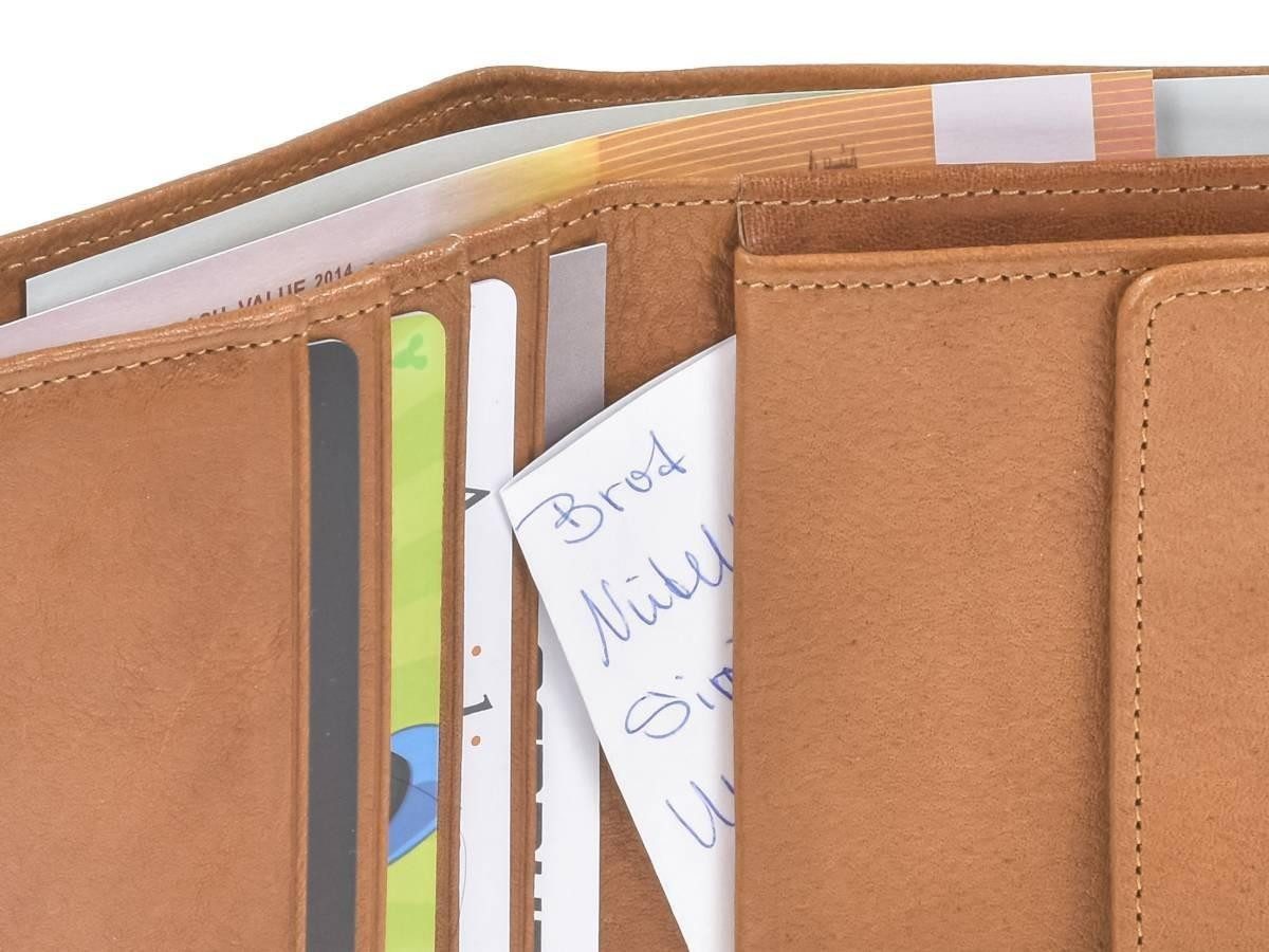 Sonnenleder Geldbörse Prien, Portemonnaie, 3 Kartenfächer, 10,5x10 cm, Geldbeutel, Leder