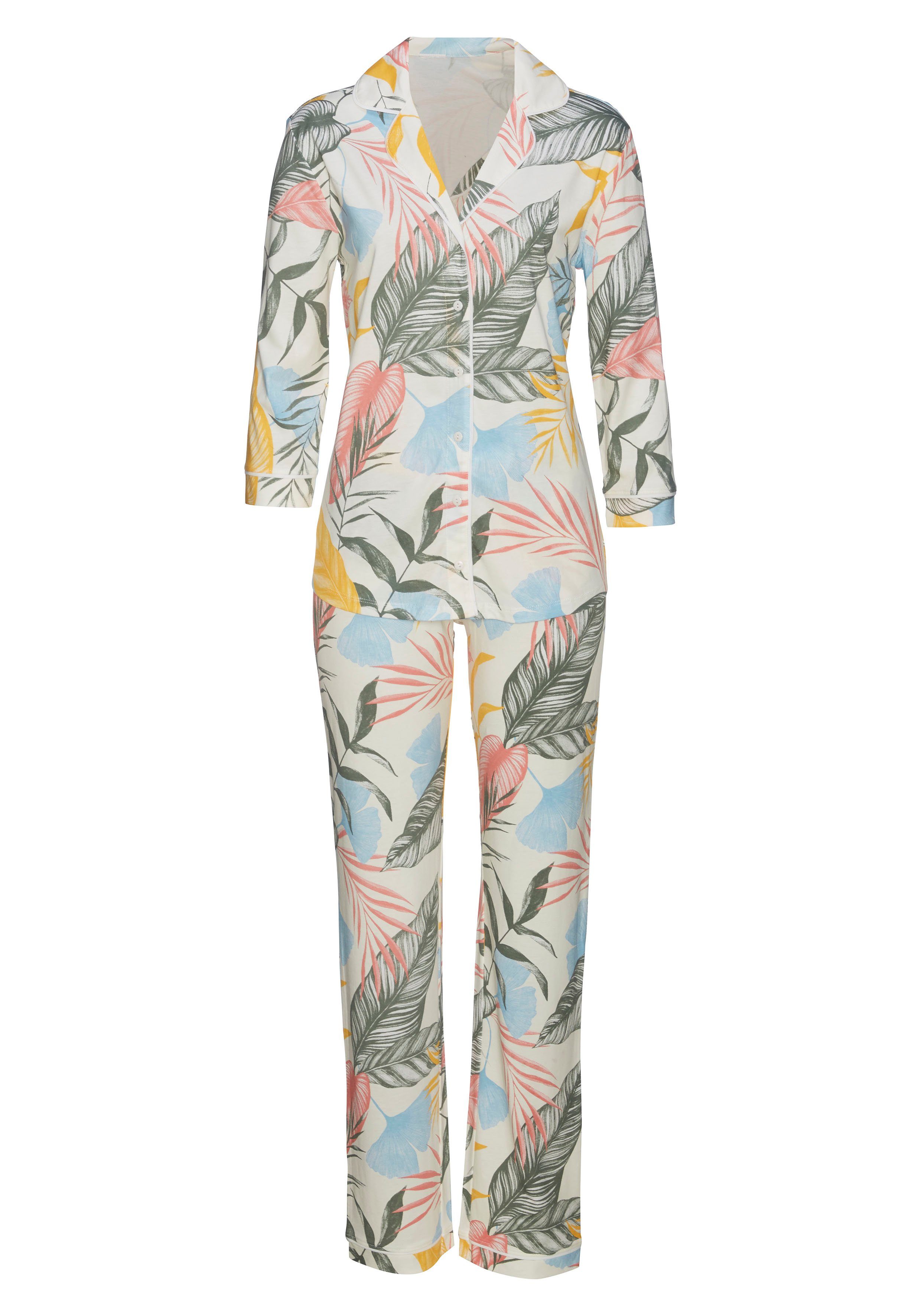 Vivance Dreams Pyjama mit floralem Druck gemustert-allover