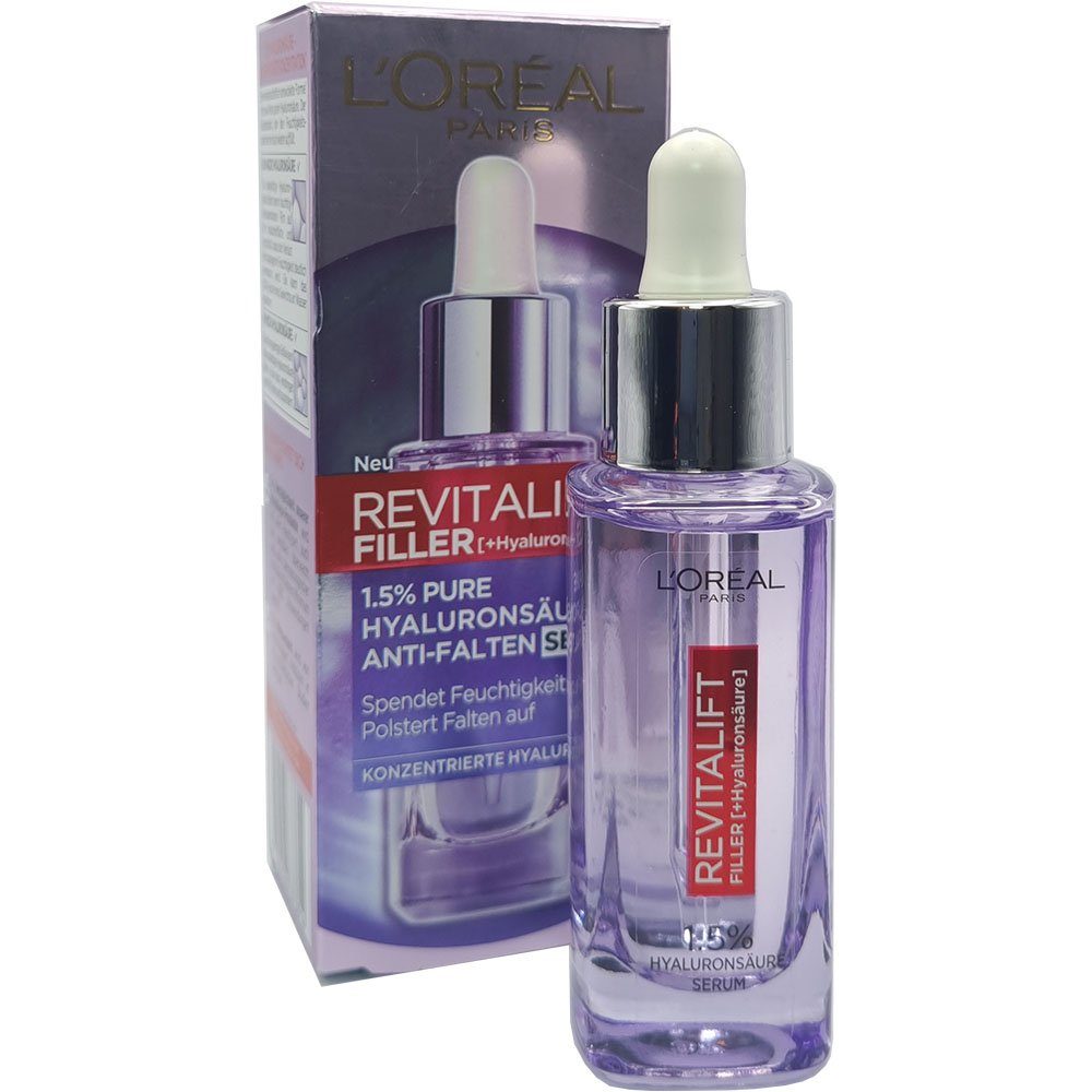 L'ORÉAL PARIS Gesichtsserum REVITALIFT FILLER ANTI-FALTEN SERUM, mindert Falten, feutigkeitsspendend, mit Pipette