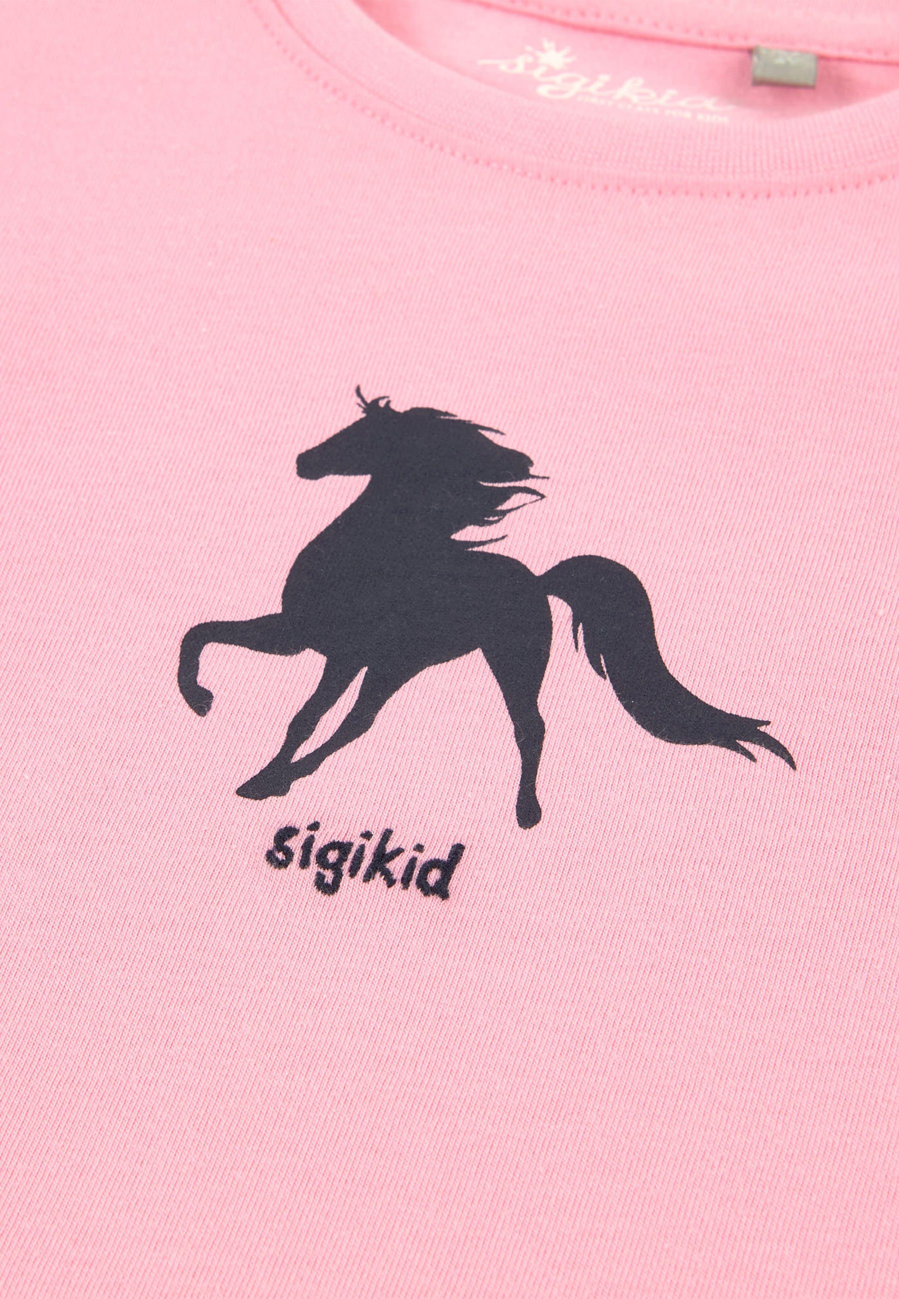 T-Shirt Kindershirt rosa T-Shirt Sigikid (1-tlg)