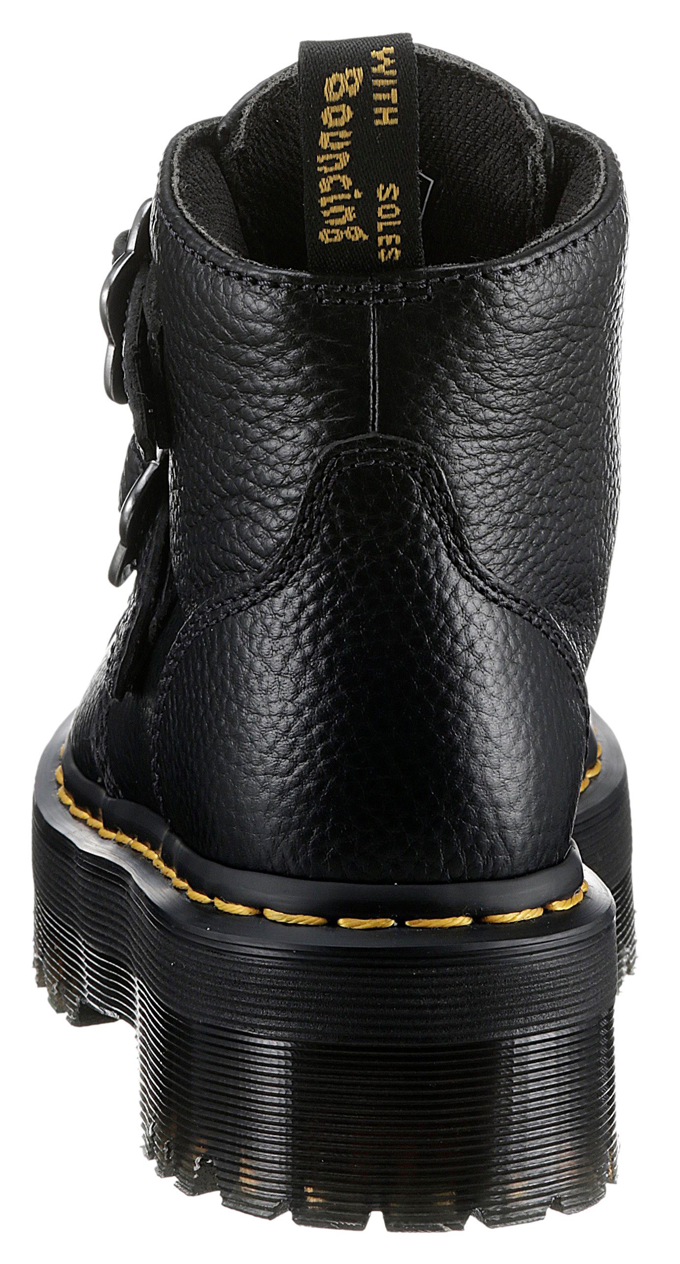 DR. MARTENS Devon Bikerboots mit Schnallen in Blütenform