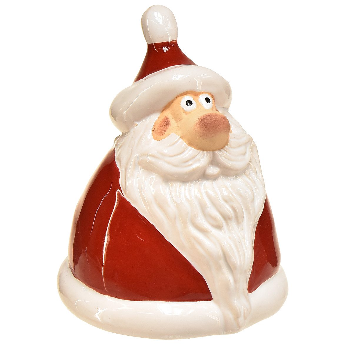 Florists Products Weihnachtsmann Weihnachtsmann-Figur Set 13 cm Rot – Keramik Dekoration, 2 Stück
