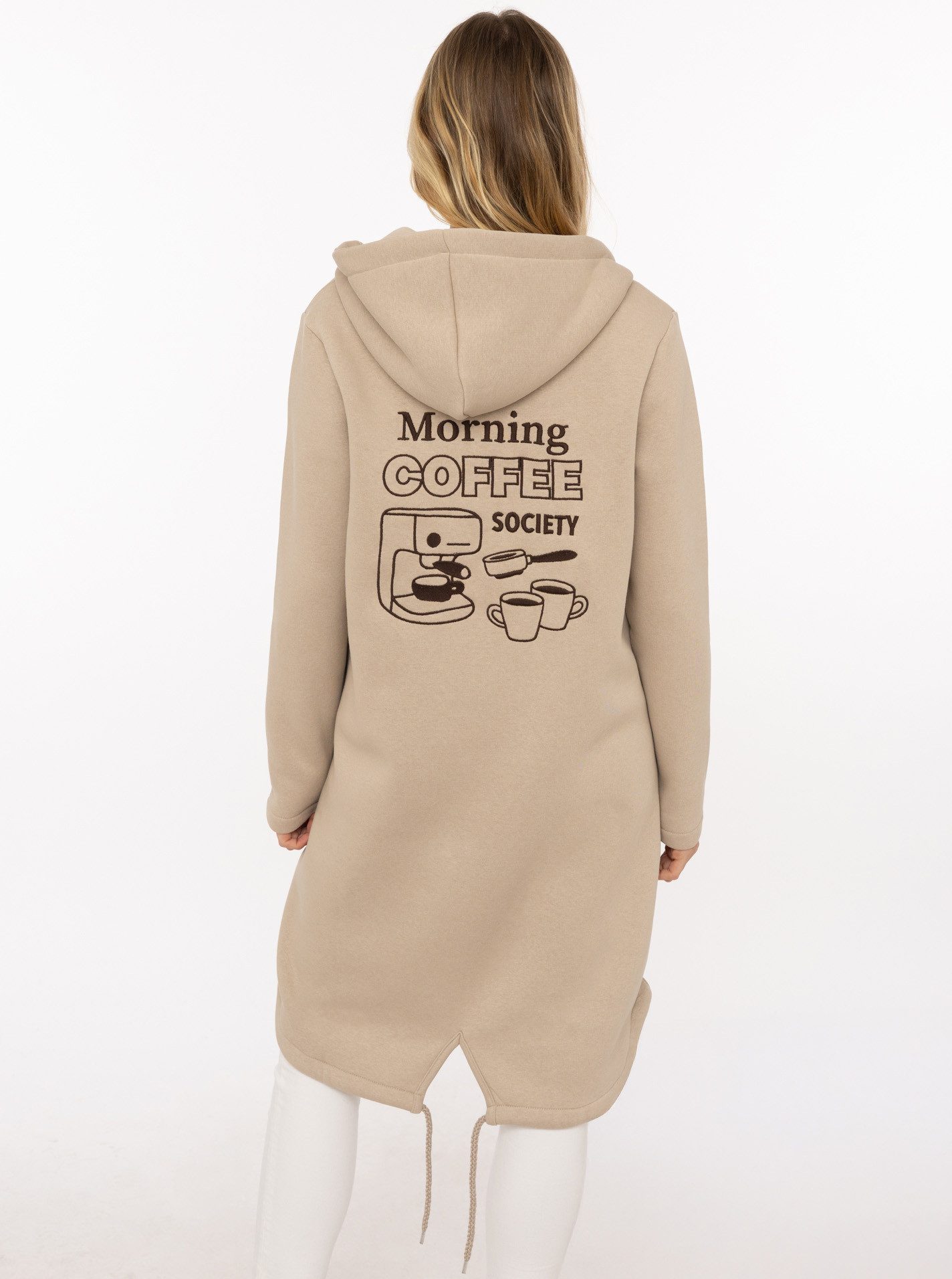 Zwillingsherz Kurzmantel "Morning Coffee" große Stickerei hinten, Taschen, günstig online kaufen