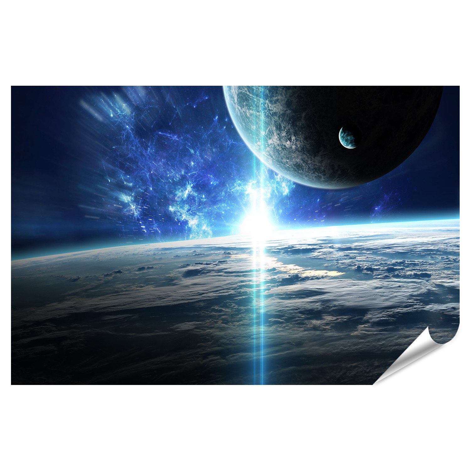 islandburner Poster Universum Planeten Sterne Und Galaxien Im Weltraum Fotodruck