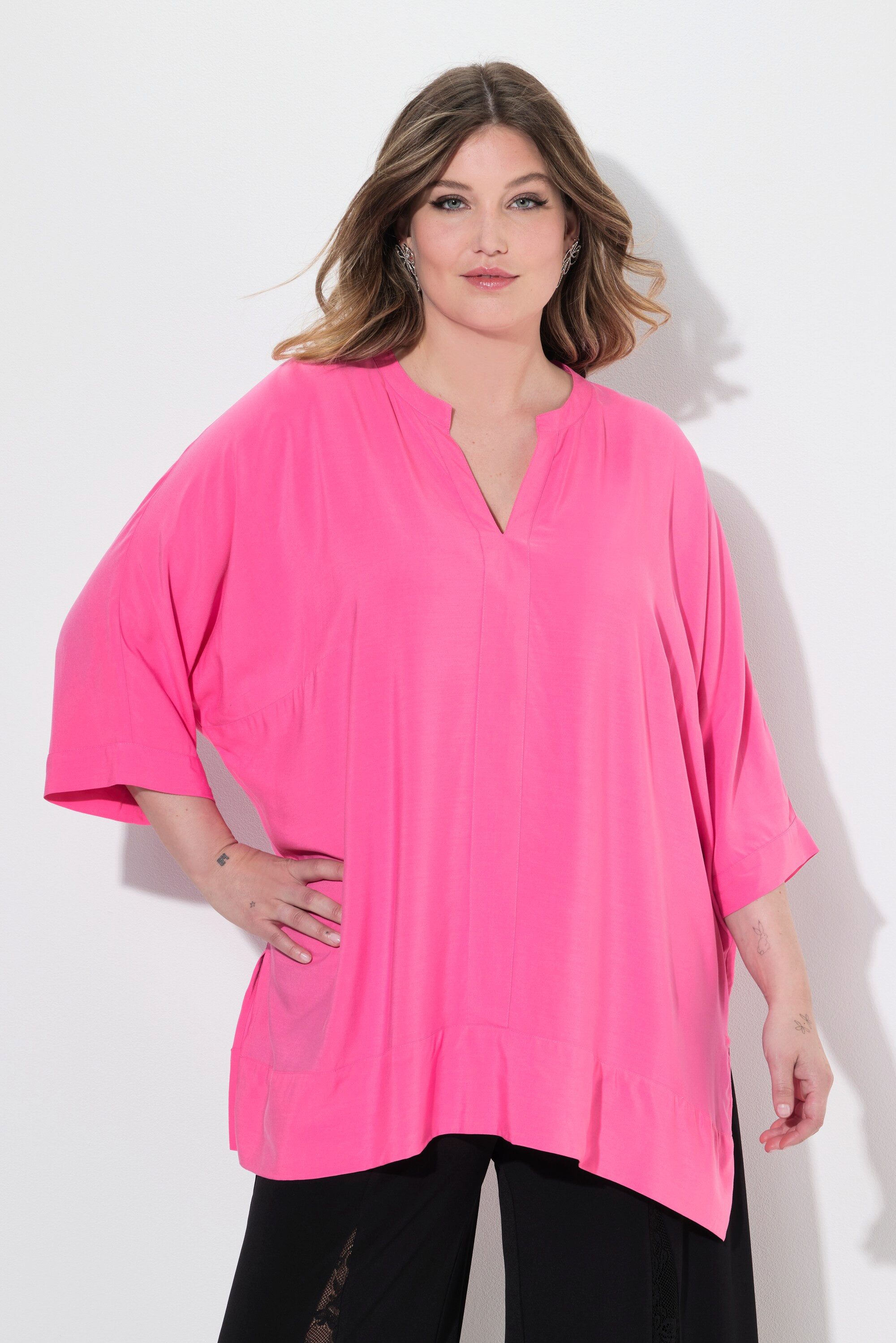 MIAMODA Druckbluse Blusenshirt oversized Zipfelsaum günstig online kaufen