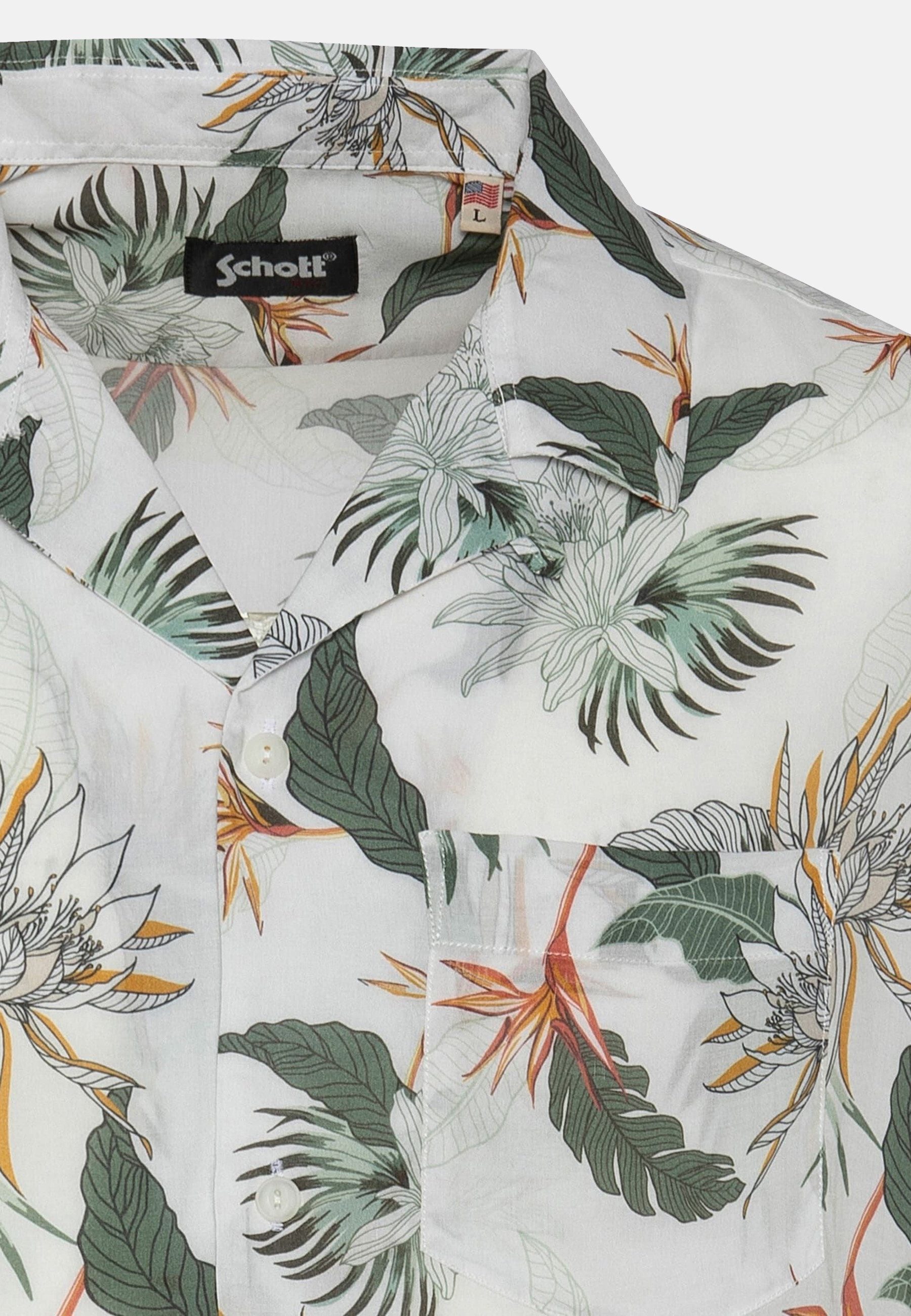 Schott NYC Kurzarmhemd Hemd SHRIVERA Kurzarmhemd (1-tlg)