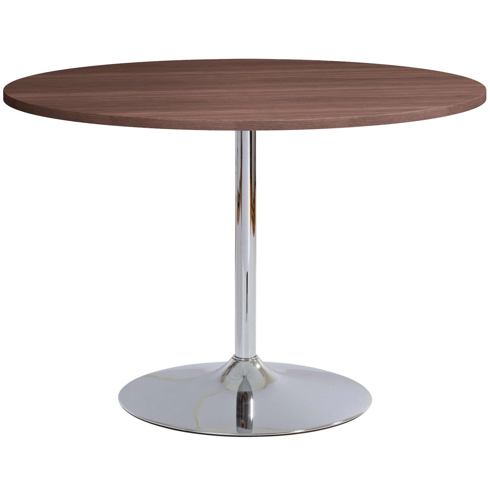 OTTO home Esstisch Trompet, rund, Ø110 cm, Tischplatte Hochglanz oder Holzoptik, Trompetenfuß