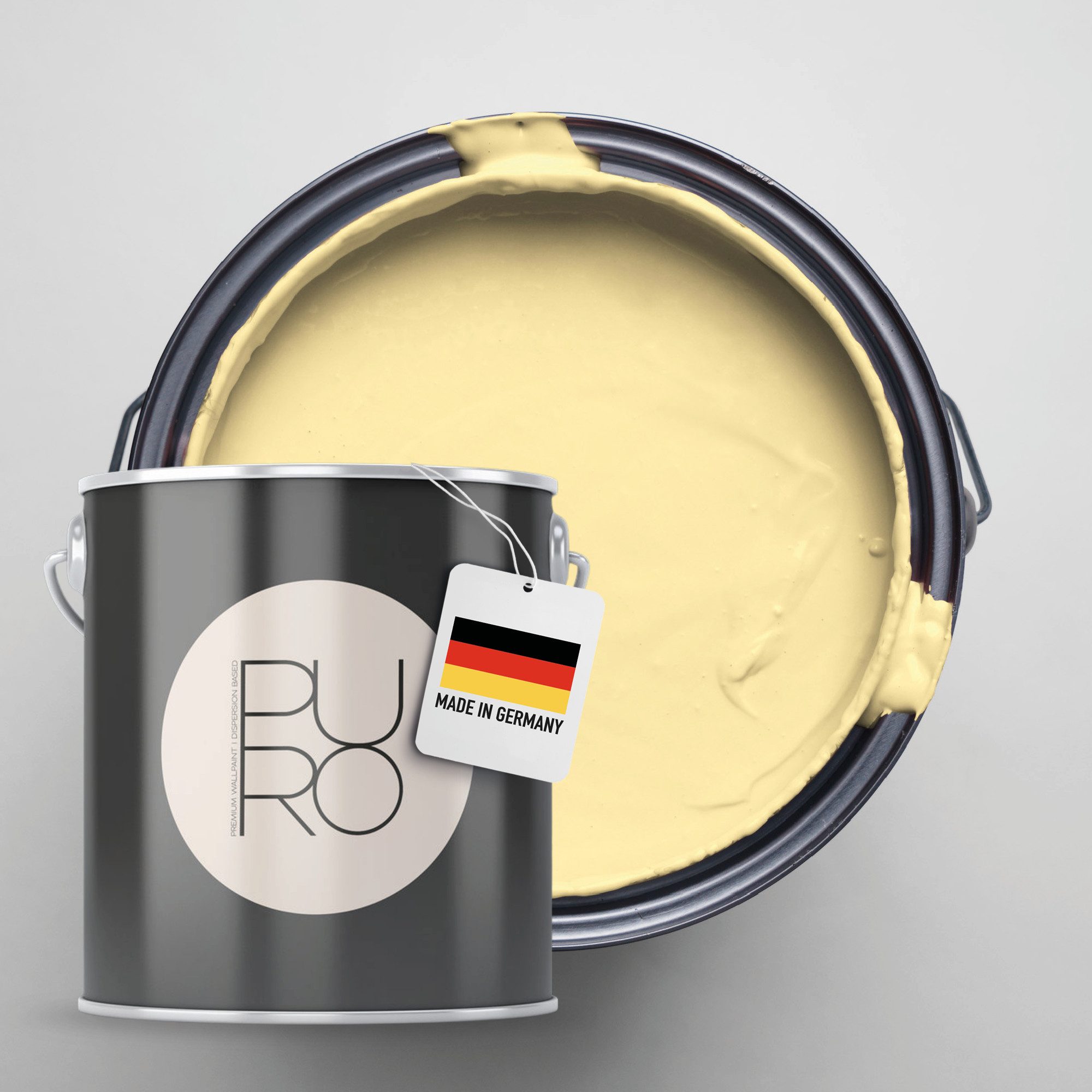 A.S. Création Wandfarbe Premium Innenwandfarbe PURO Tuchmatt smooth saffron, ideal für Wohnzimmer, Schlafzimmer, Flur und Küche, Farbwelt Orange