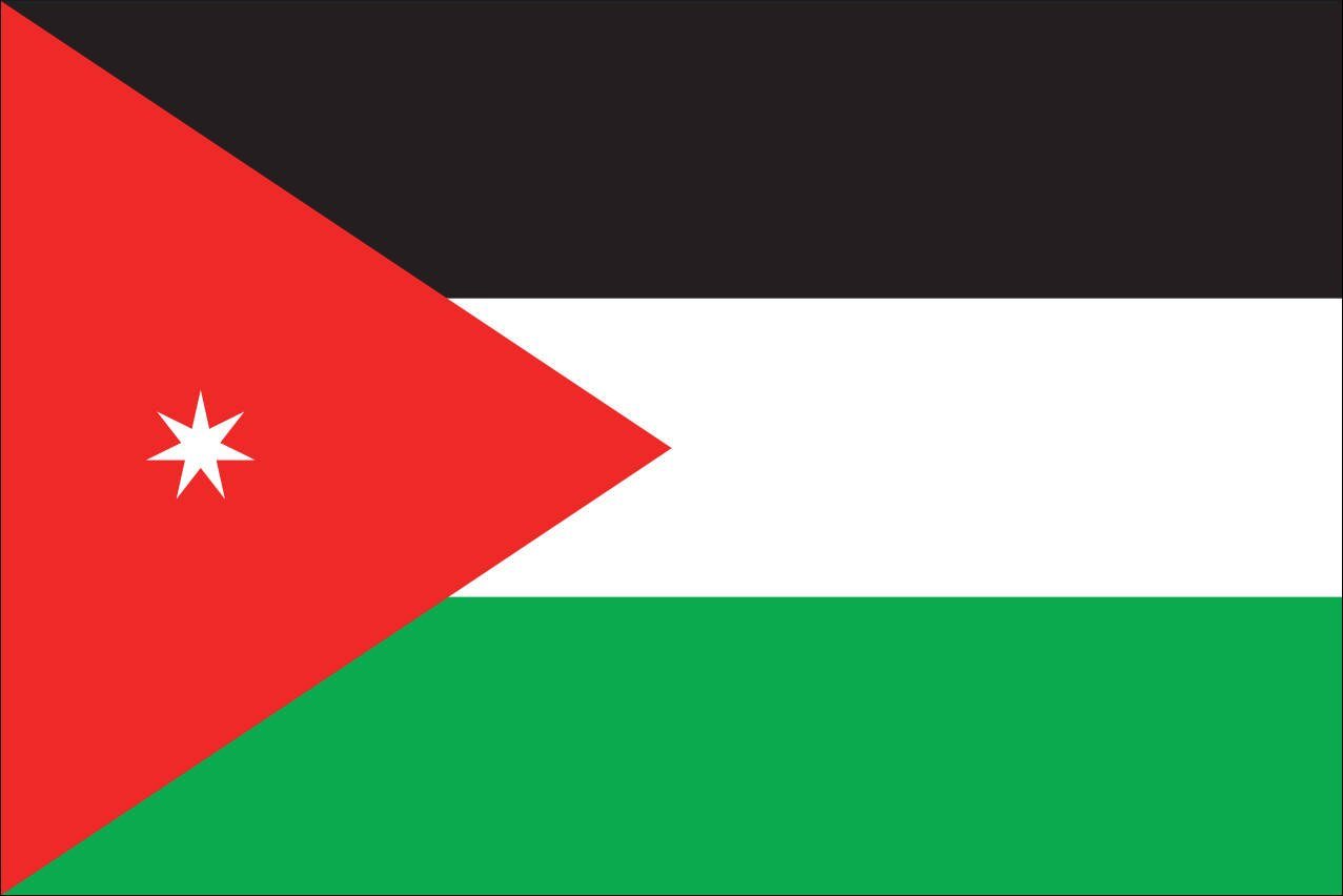 flaggenmeer Flagge Jordanien 80 g/m²