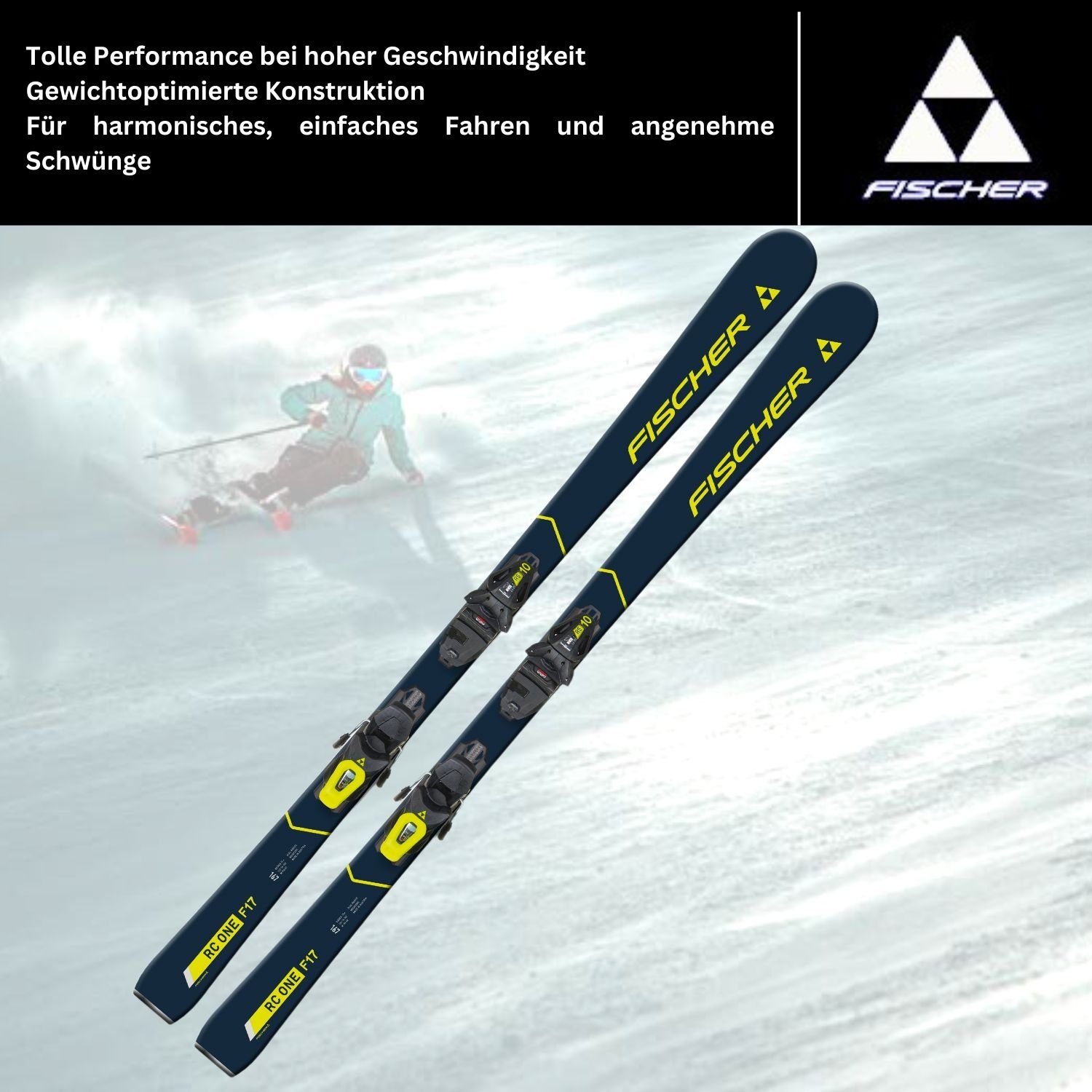 Fischer PR Ski, Alpin RC 2024 Ski Bindung + F17 RS10 TPR Sports Rocker Fischer One