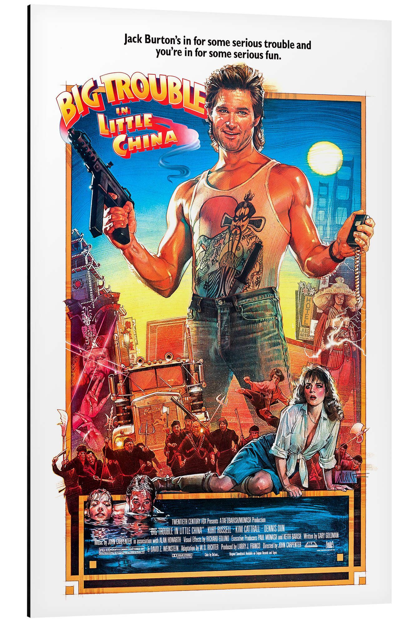Posterlounge Wandbild Big Trouble in Little China (Englisch), Vintage Entertainment Collection, erhältlich als Poster, Leinwandbild, Wandsticker oder Acrylglasbild