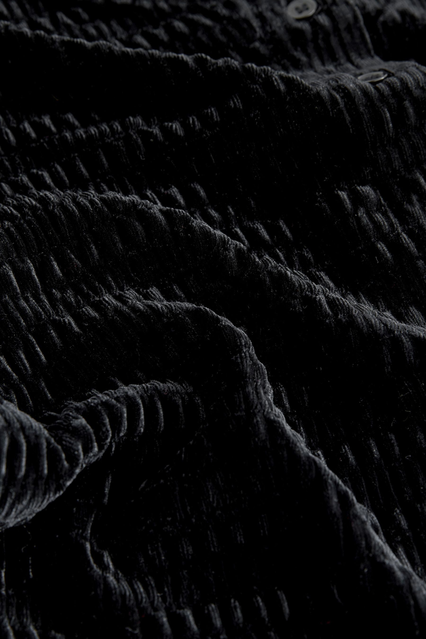 Next Strickjacke Langärmelige, geraffte Samt-Strickjacke (1-tlg) günstig online kaufen