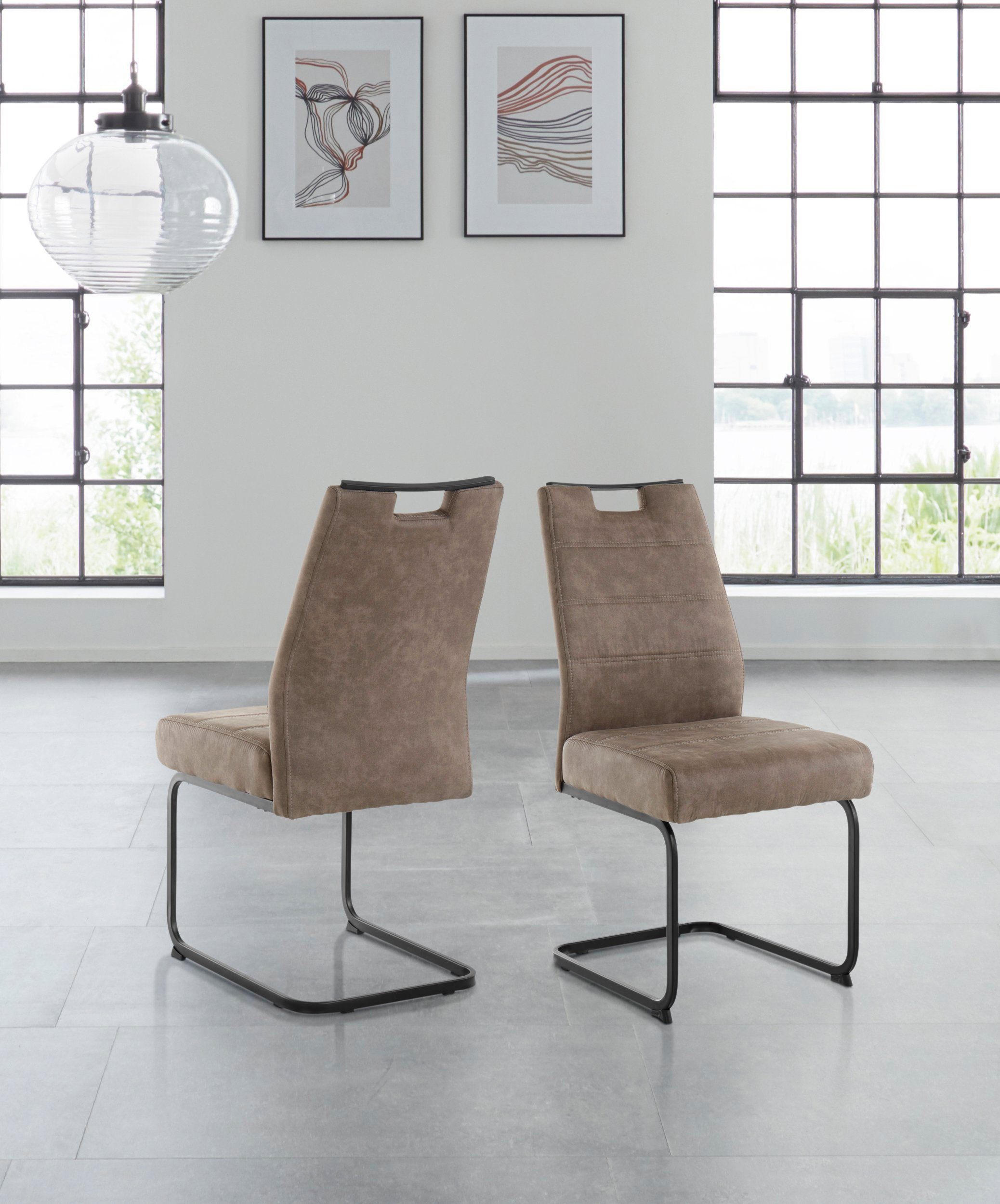 HELA Esszimmerstuhl Lena (Set, 2 St), 1, 2 und 4 Stück, mit Federkern Polsterung, Schwingstuhl