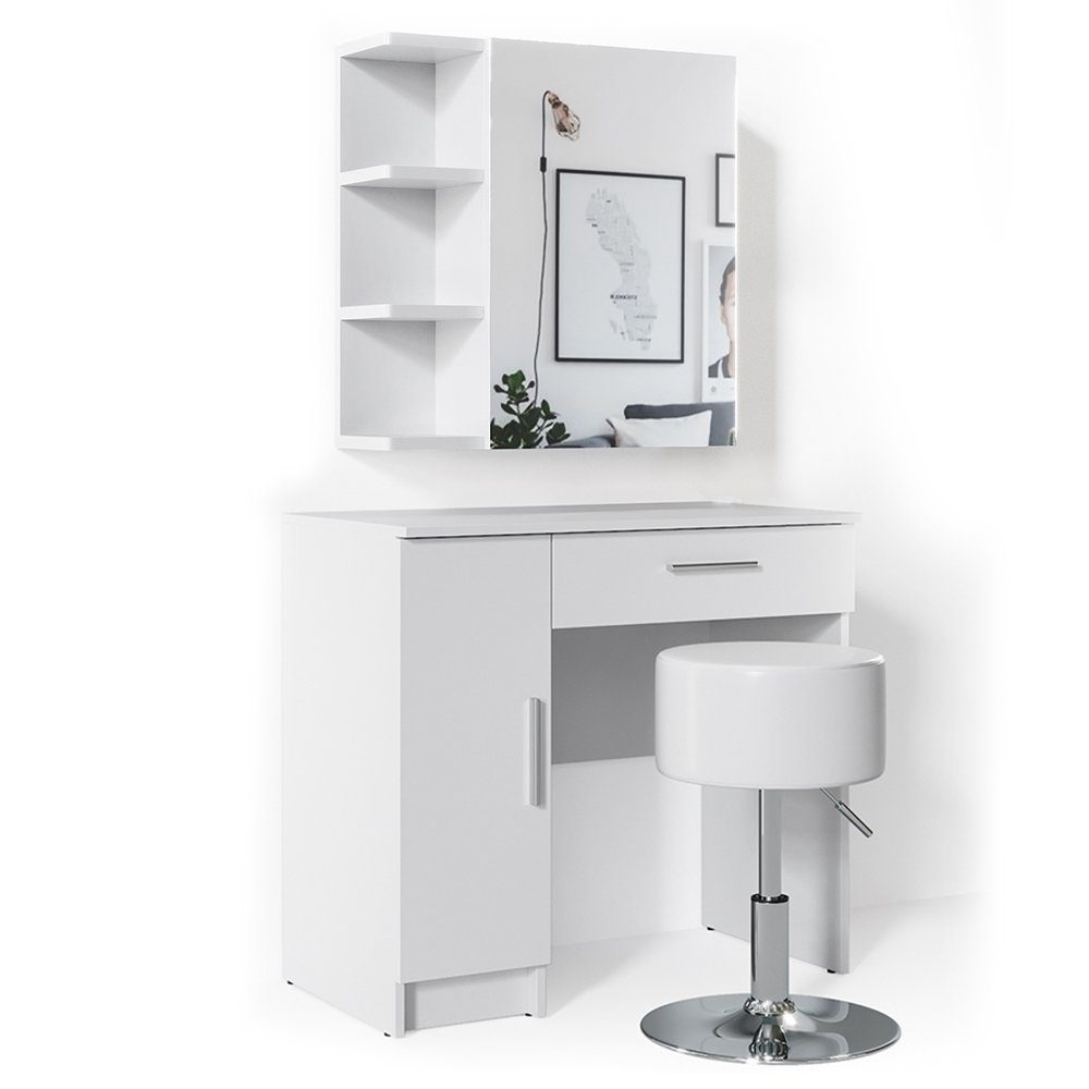 Vicco Schminktisch Fynnia, Weiß, 80.2 cm günstig online kaufen