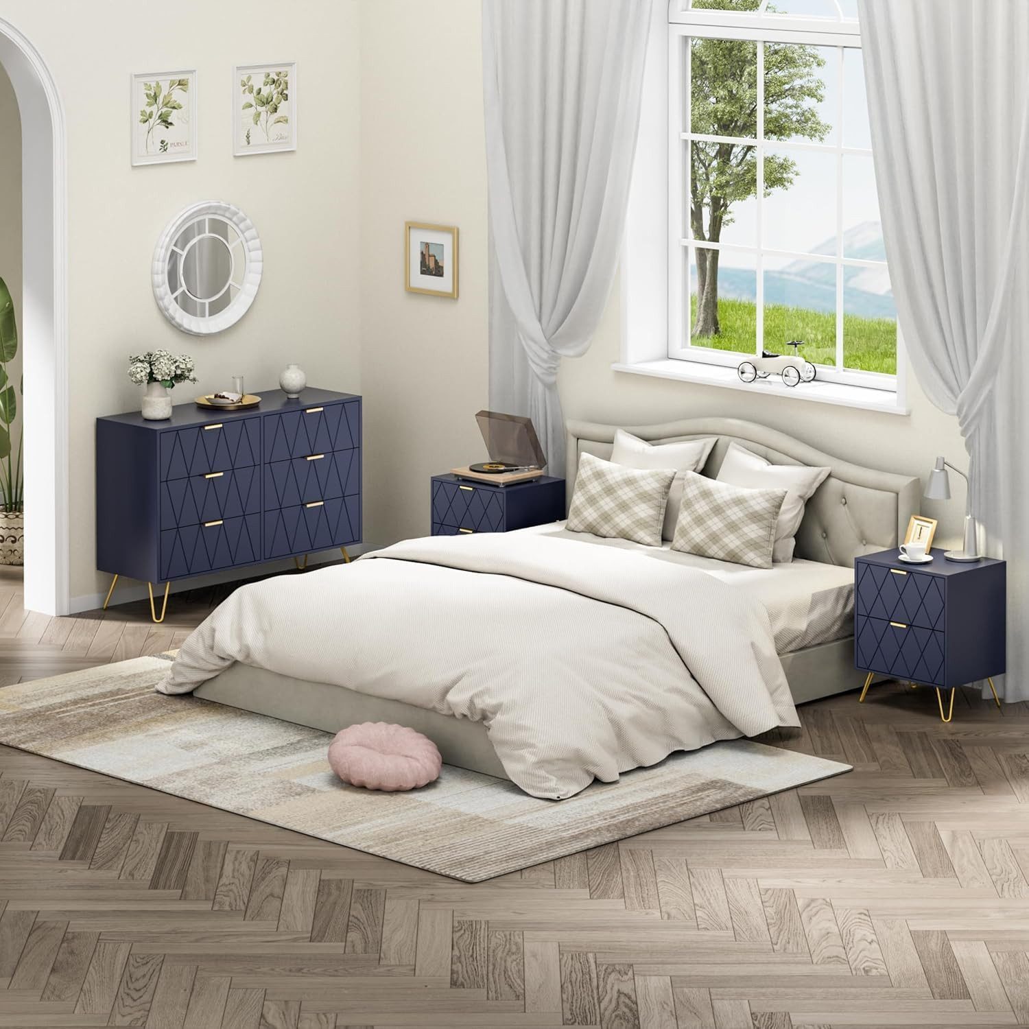 UEV Schlafzimmer-Set, 3er-Set Schlafzimmermöbel, Sparset Jugendzimmer-Set, günstig online kaufen