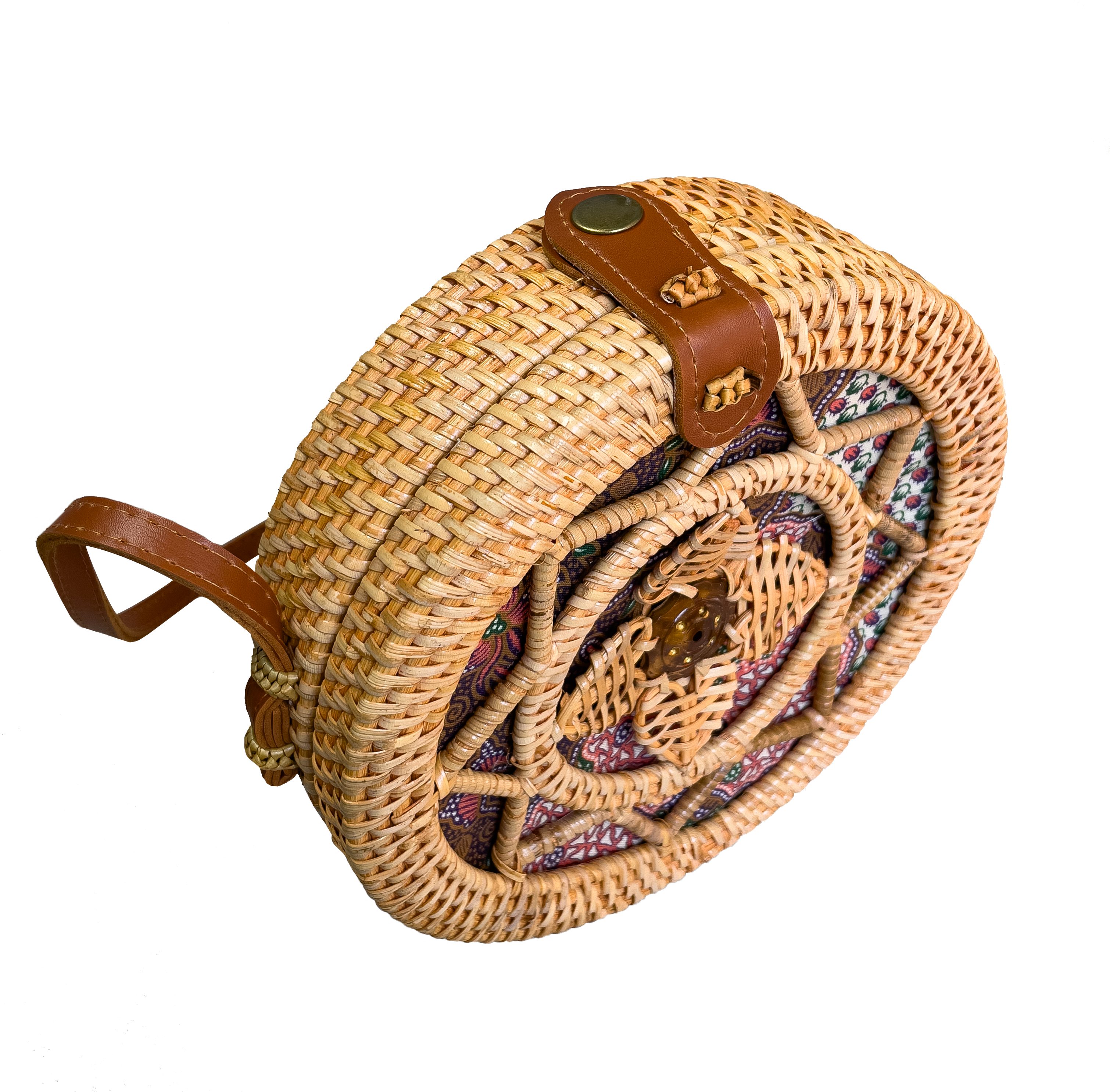 WORU Handtasche Rattan Handtasche handgefertigt 20 x 8 cm verschiedene Designs