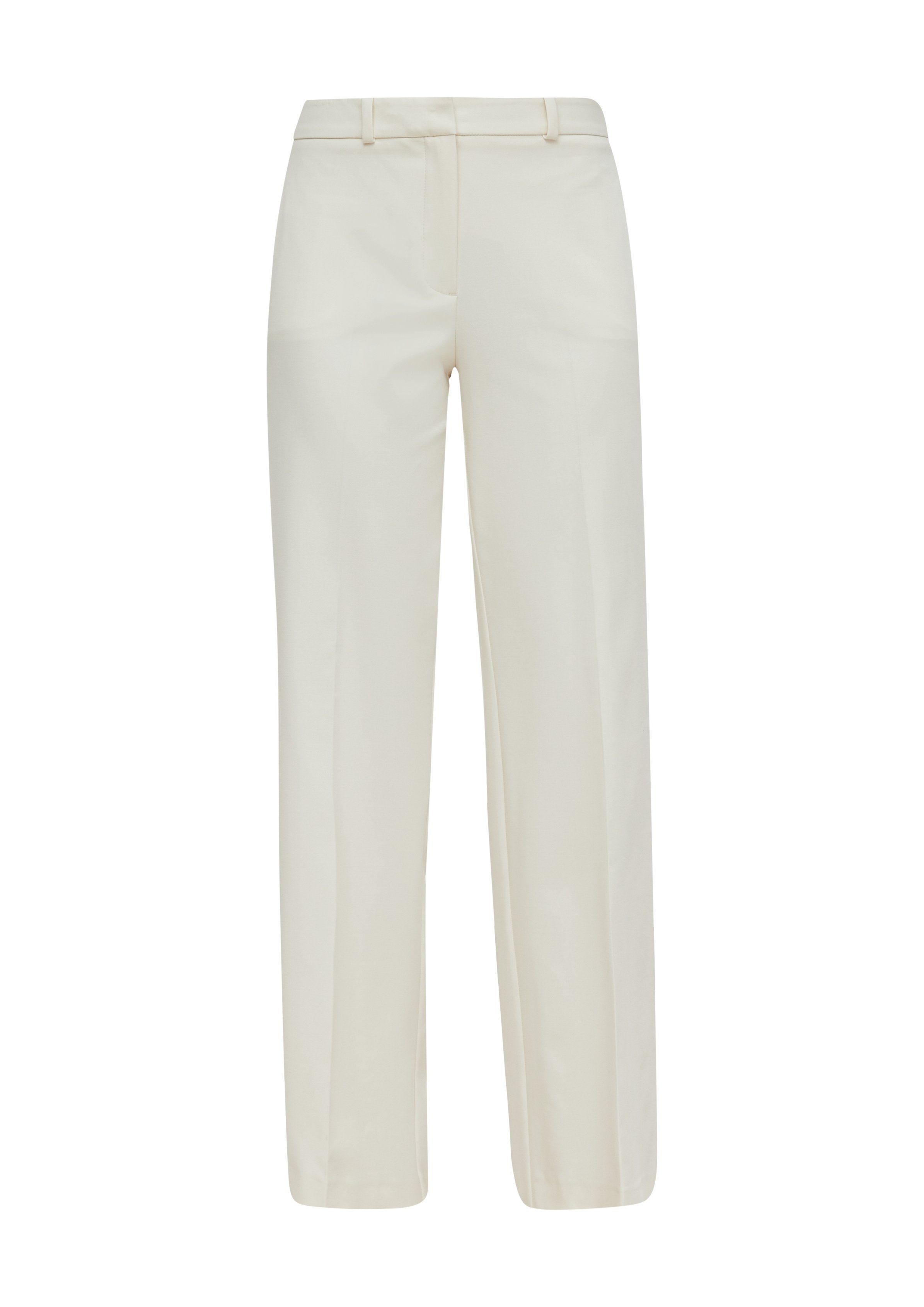 comma Stoffhose Loose: Hose mit High Rise-Bund