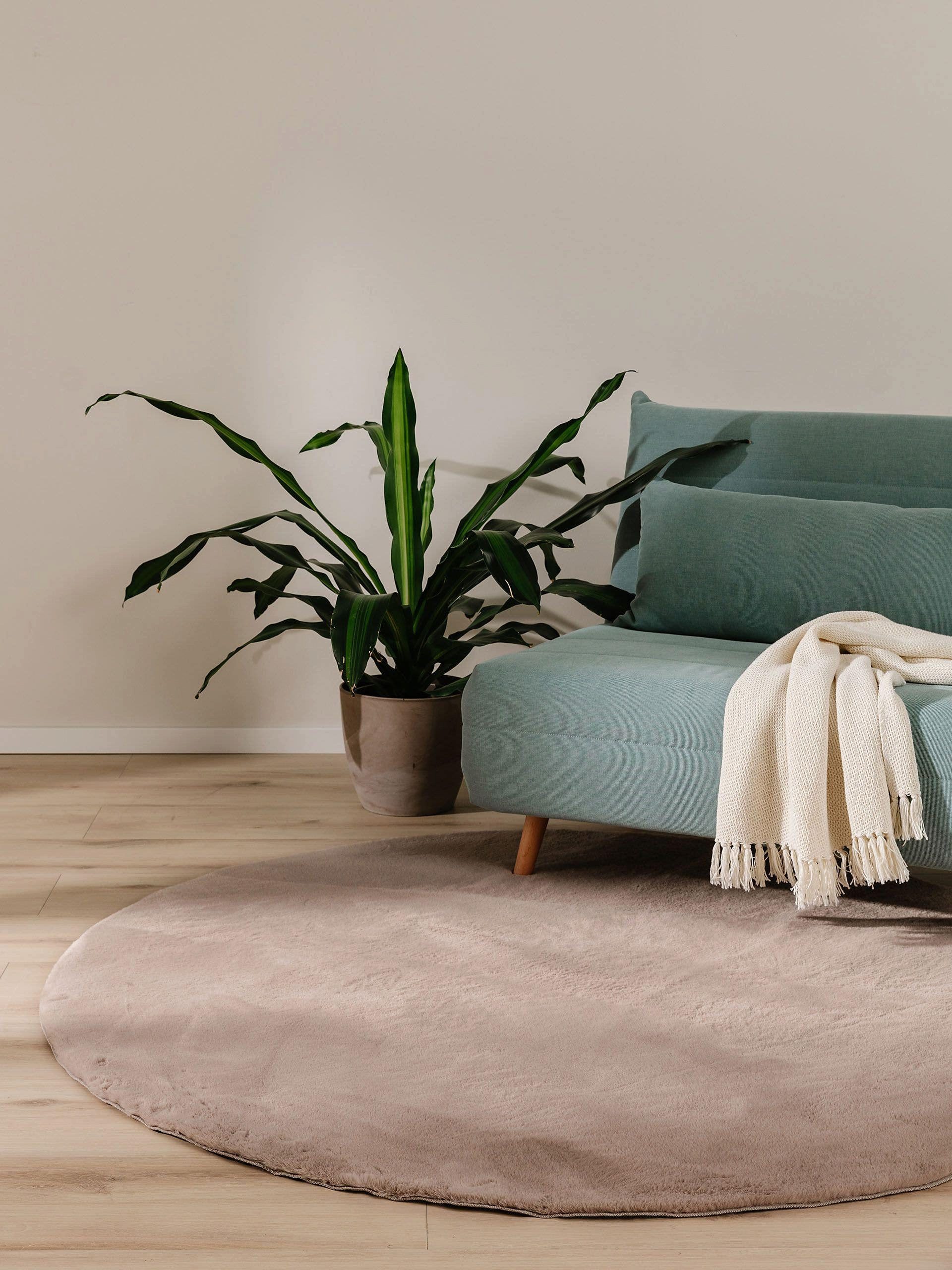 benuta Fellteppich Furry, rund, Höhe: 11 mm, Teppich Wohnzimmer, Esszimmer, günstig online kaufen