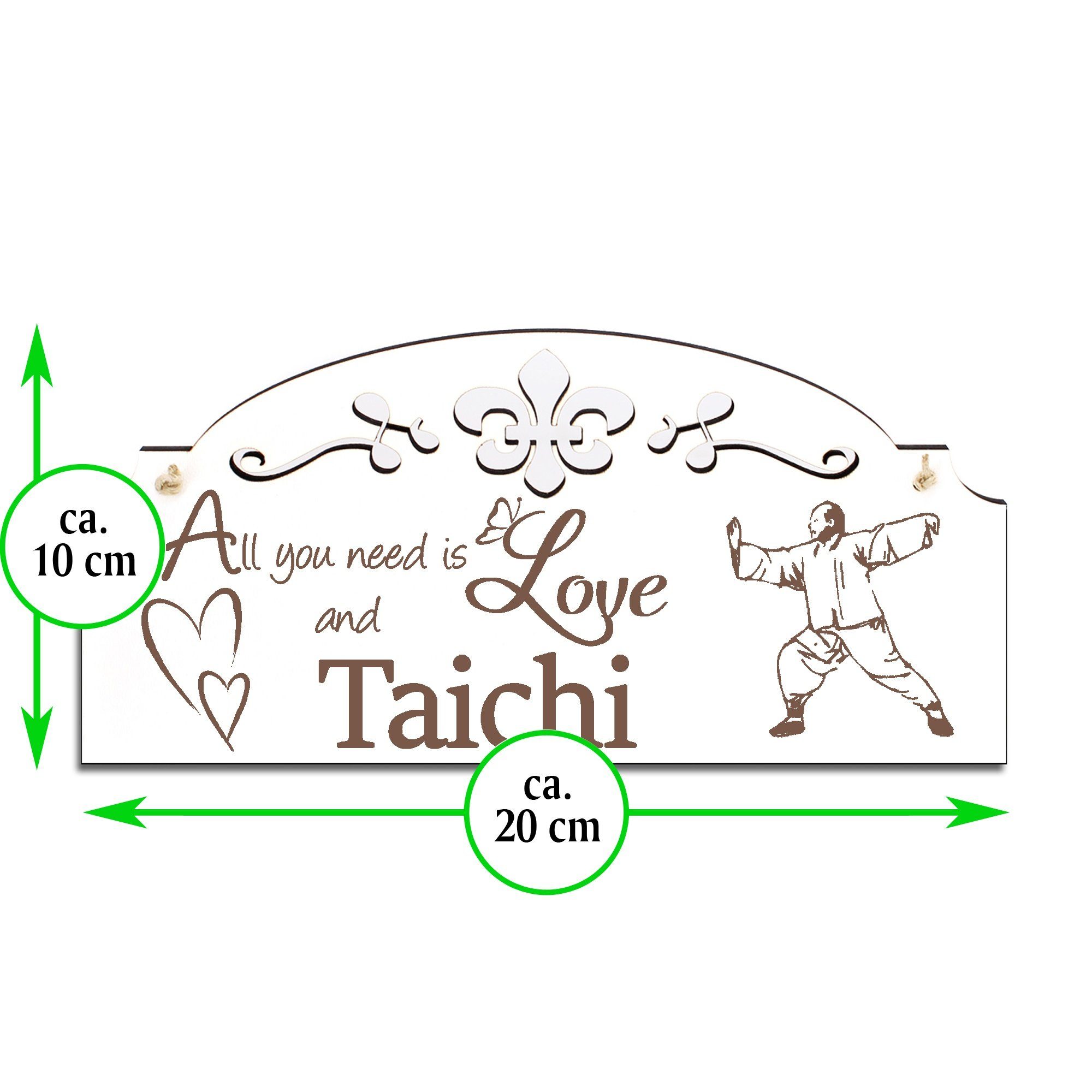 Deko you Love All Taichi is Hängedekoration Dekolando need 20x10cm